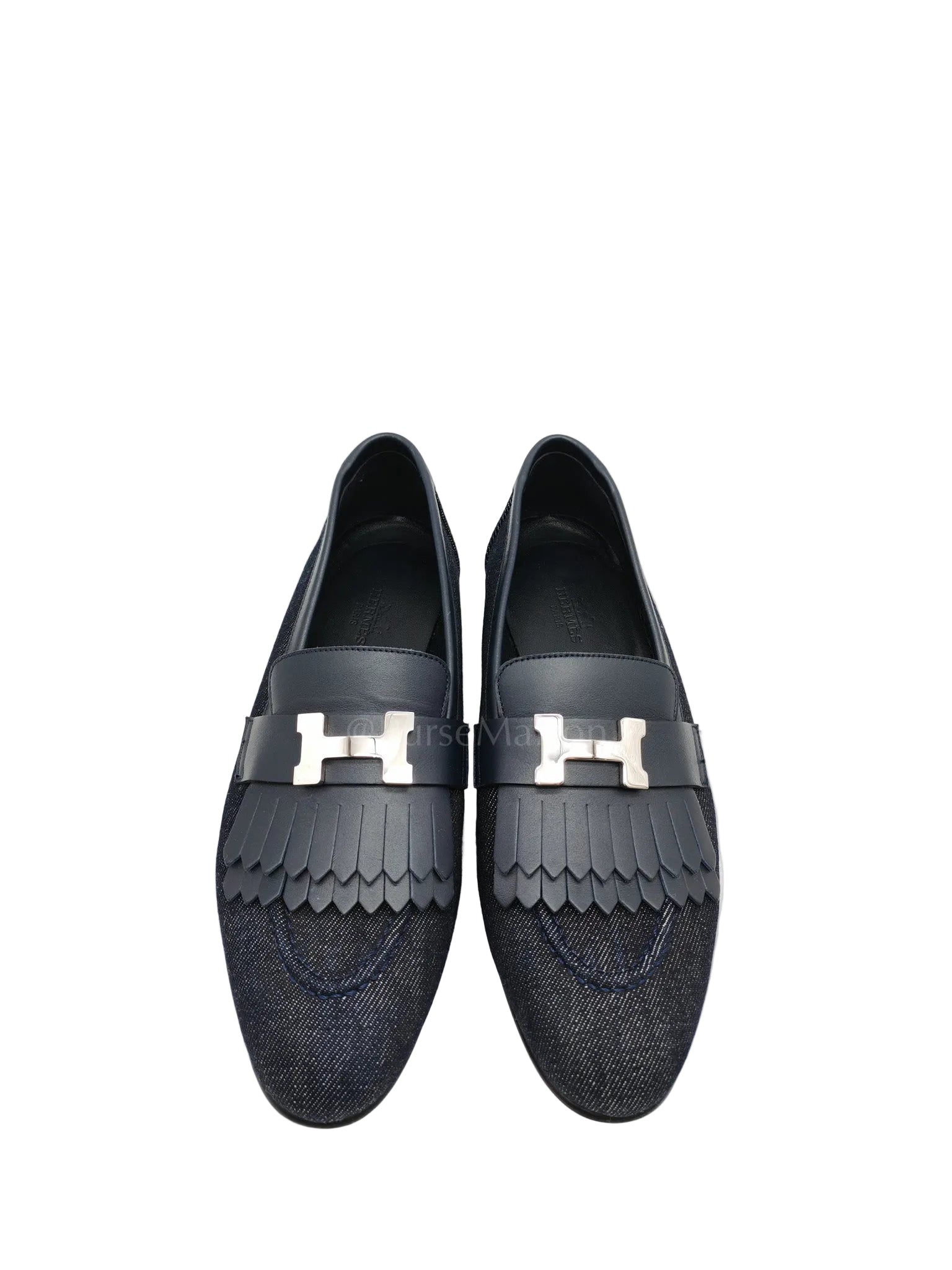 Blue Royale Denim Loafer Size 37 EU (25cm) | Purse Maison Luxury Bags Shop