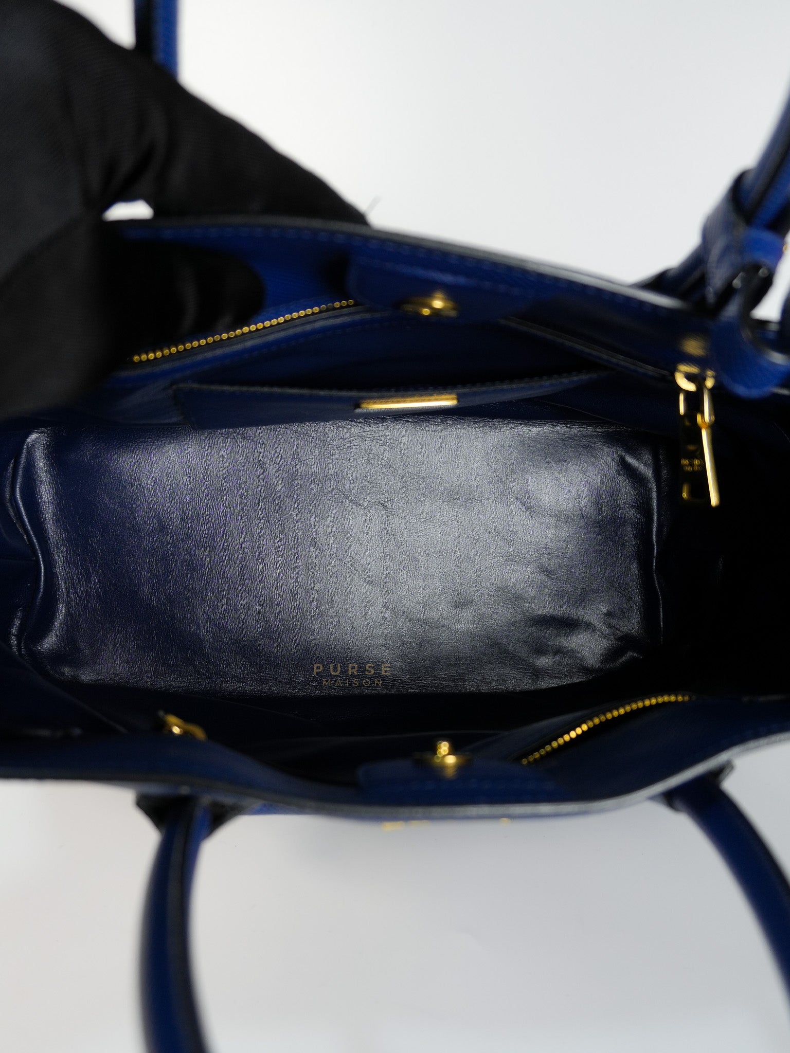 Bluette Large Saffiano Leather Front Pocket Tote Bag | Purse Maison Luxury Bags Shop