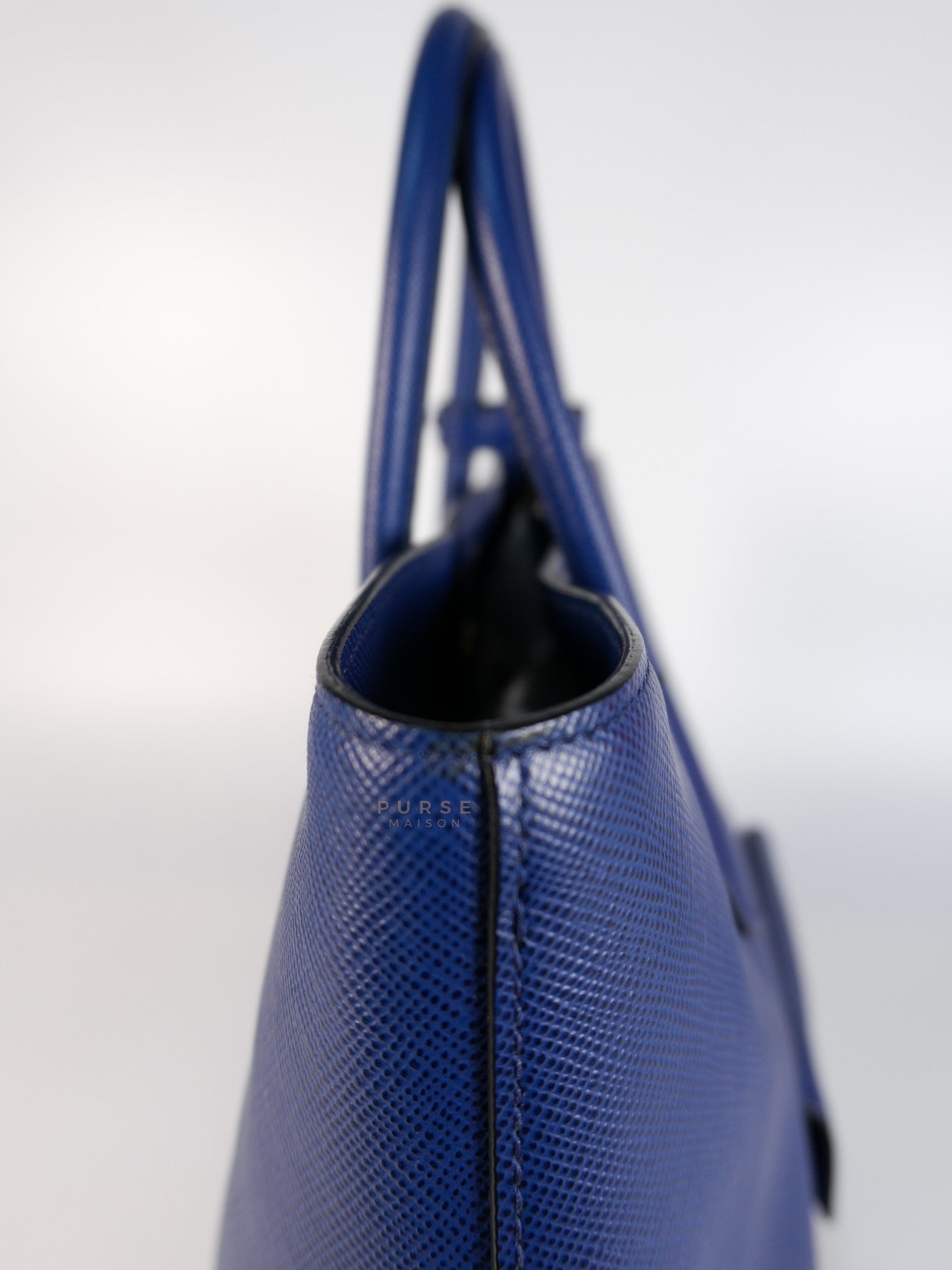 Bluette Large Saffiano Leather Front Pocket Tote Bag | Purse Maison Luxury Bags Shop