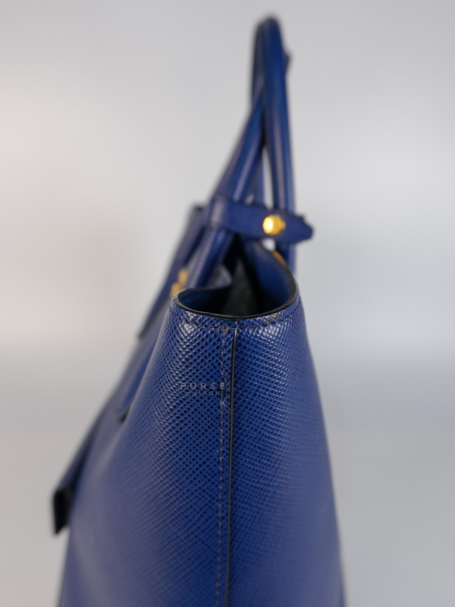 Bluette Large Saffiano Leather Front Pocket Tote Bag | Purse Maison Luxury Bags Shop