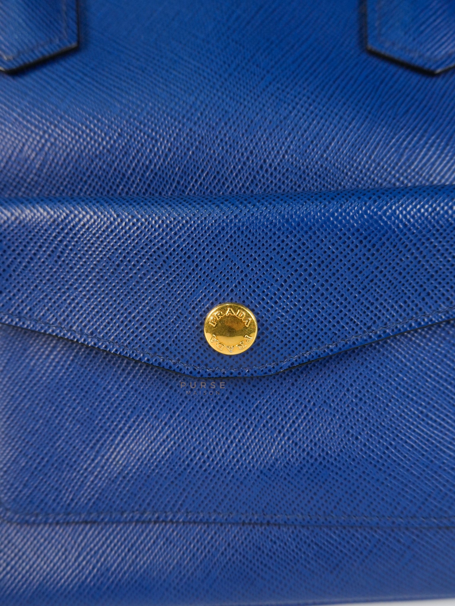 Bluette Large Saffiano Leather Front Pocket Tote Bag | Purse Maison Luxury Bags Shop