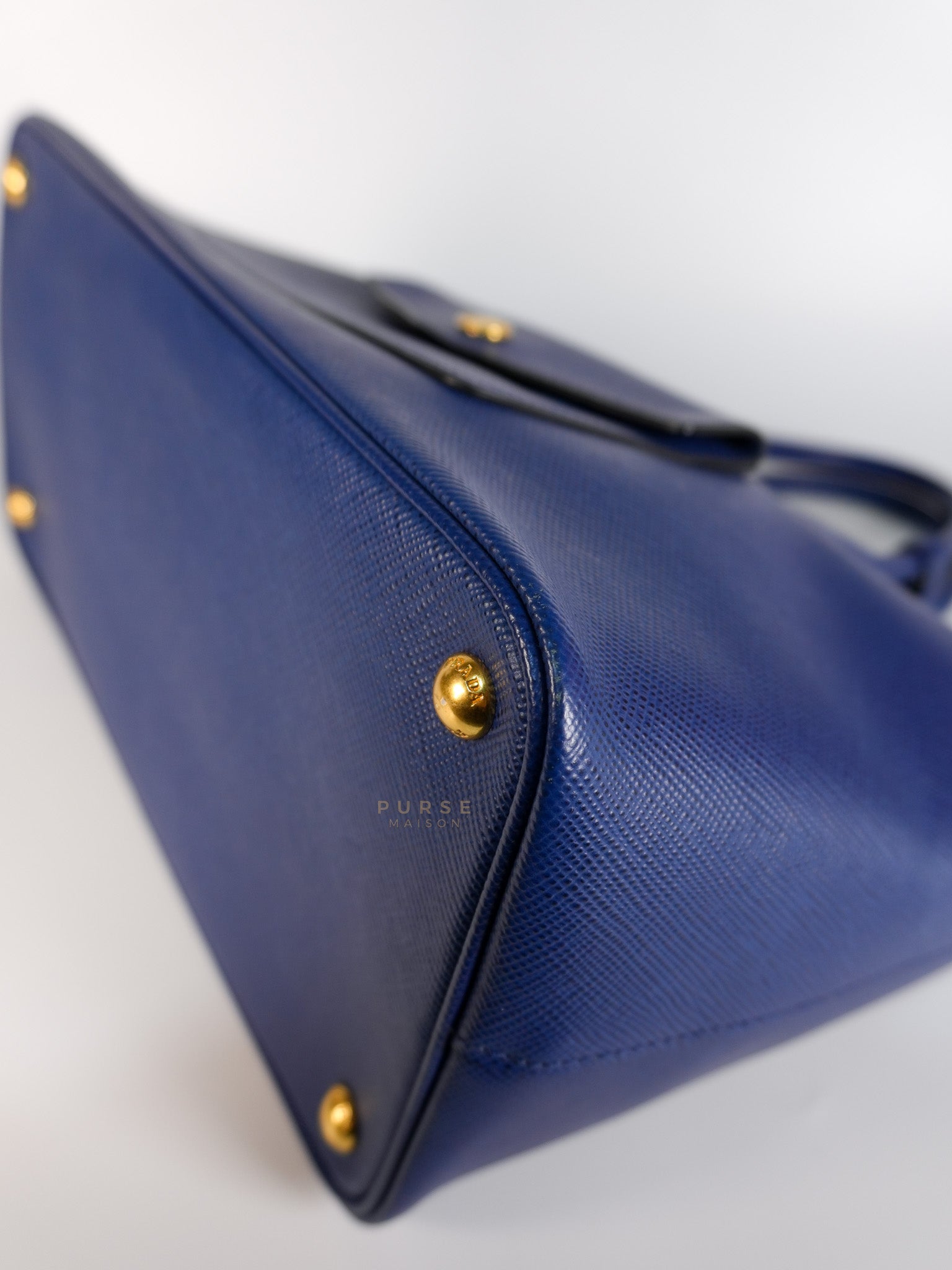 Bluette Large Saffiano Leather Front Pocket Tote Bag | Purse Maison Luxury Bags Shop