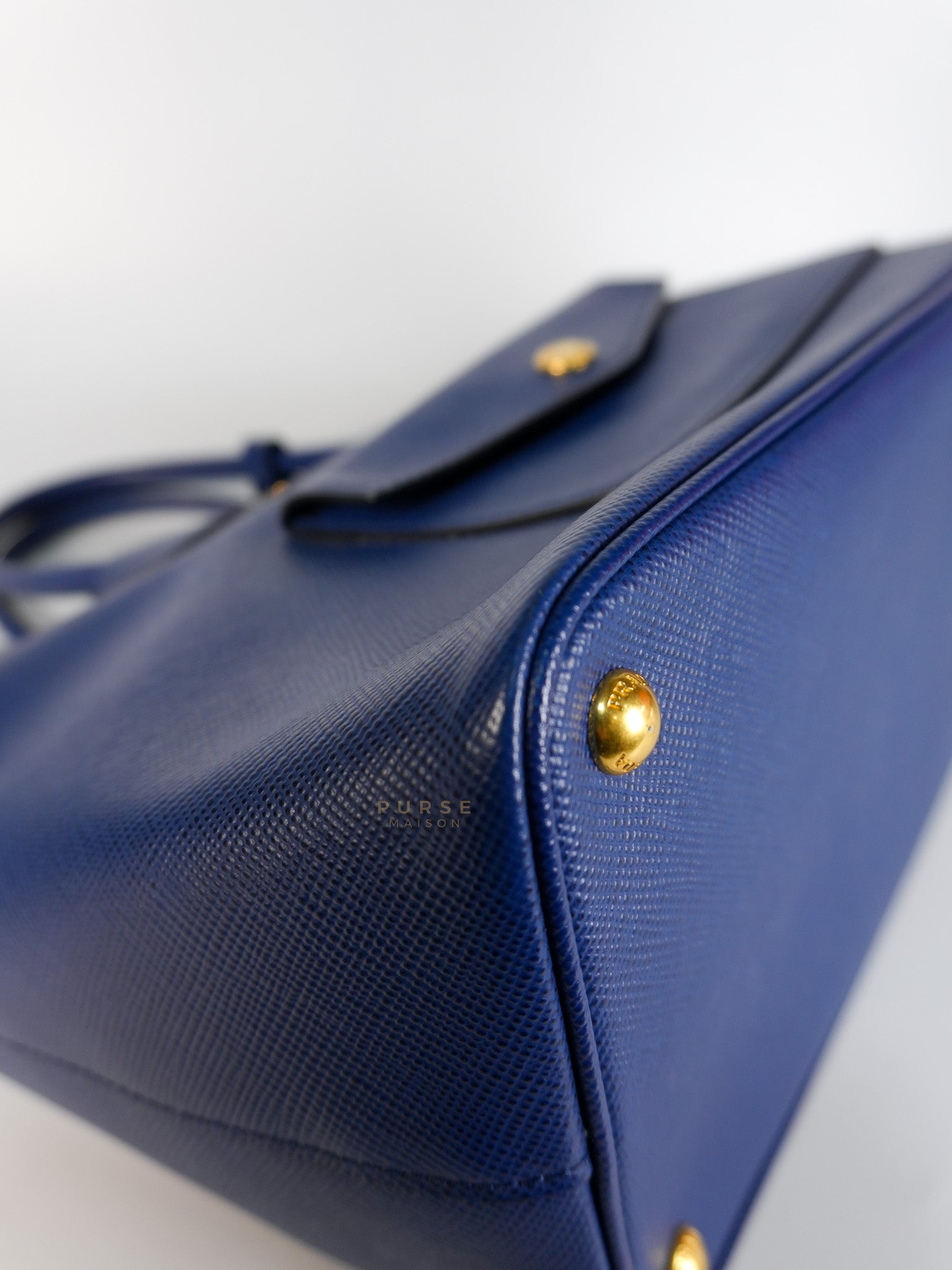 Bluette Large Saffiano Leather Front Pocket Tote Bag | Purse Maison Luxury Bags Shop