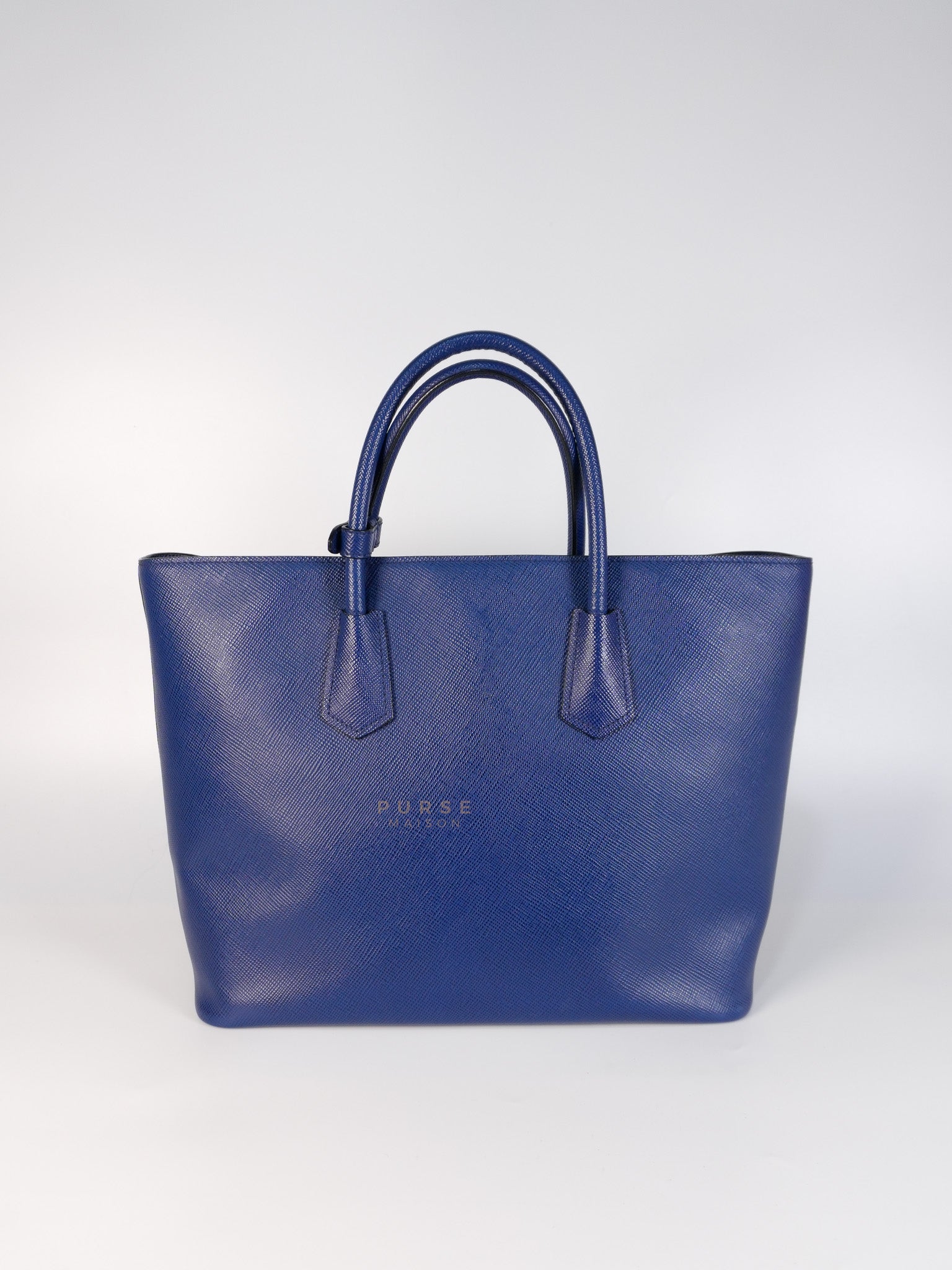 Bluette Large Saffiano Leather Front Pocket Tote Bag | Purse Maison Luxury Bags Shop