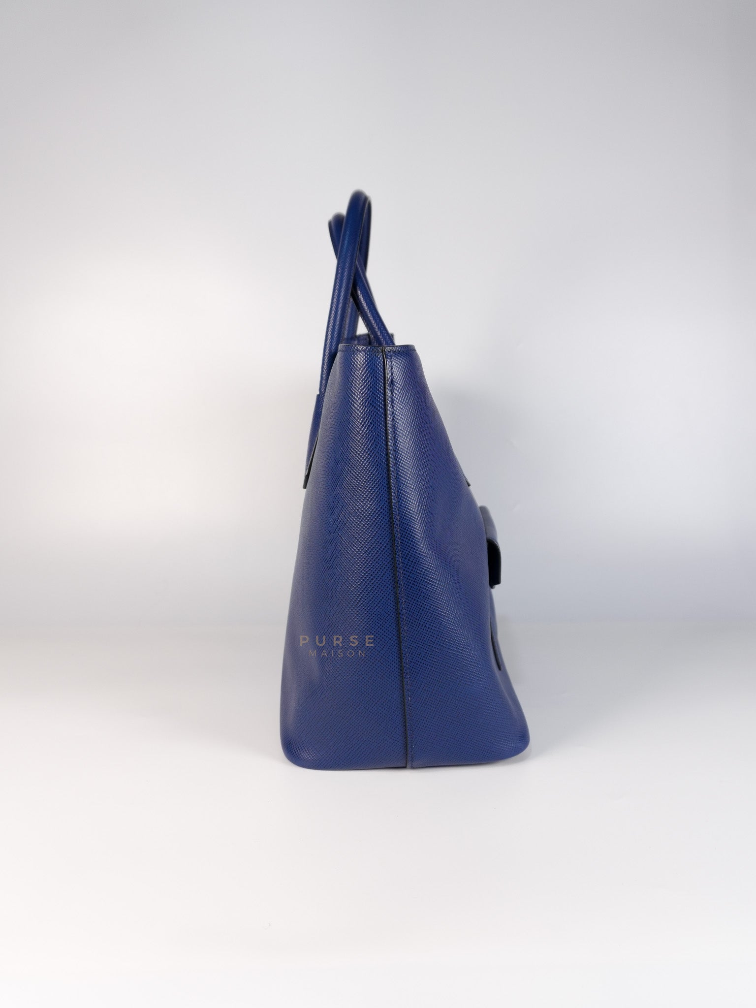 Bluette Large Saffiano Leather Front Pocket Tote Bag | Purse Maison Luxury Bags Shop