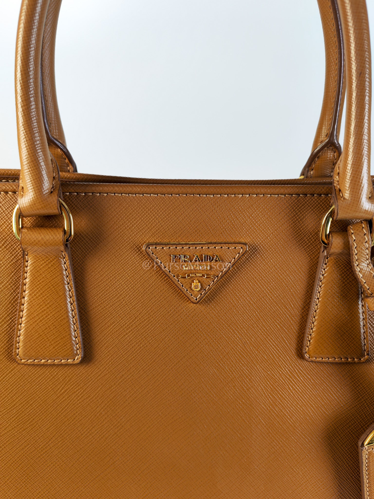 BN2538 Promenade 2Way Bag in Caramel Saffiano Lux Leather Gold Hardware | Purse Maison Luxury Bags Shop