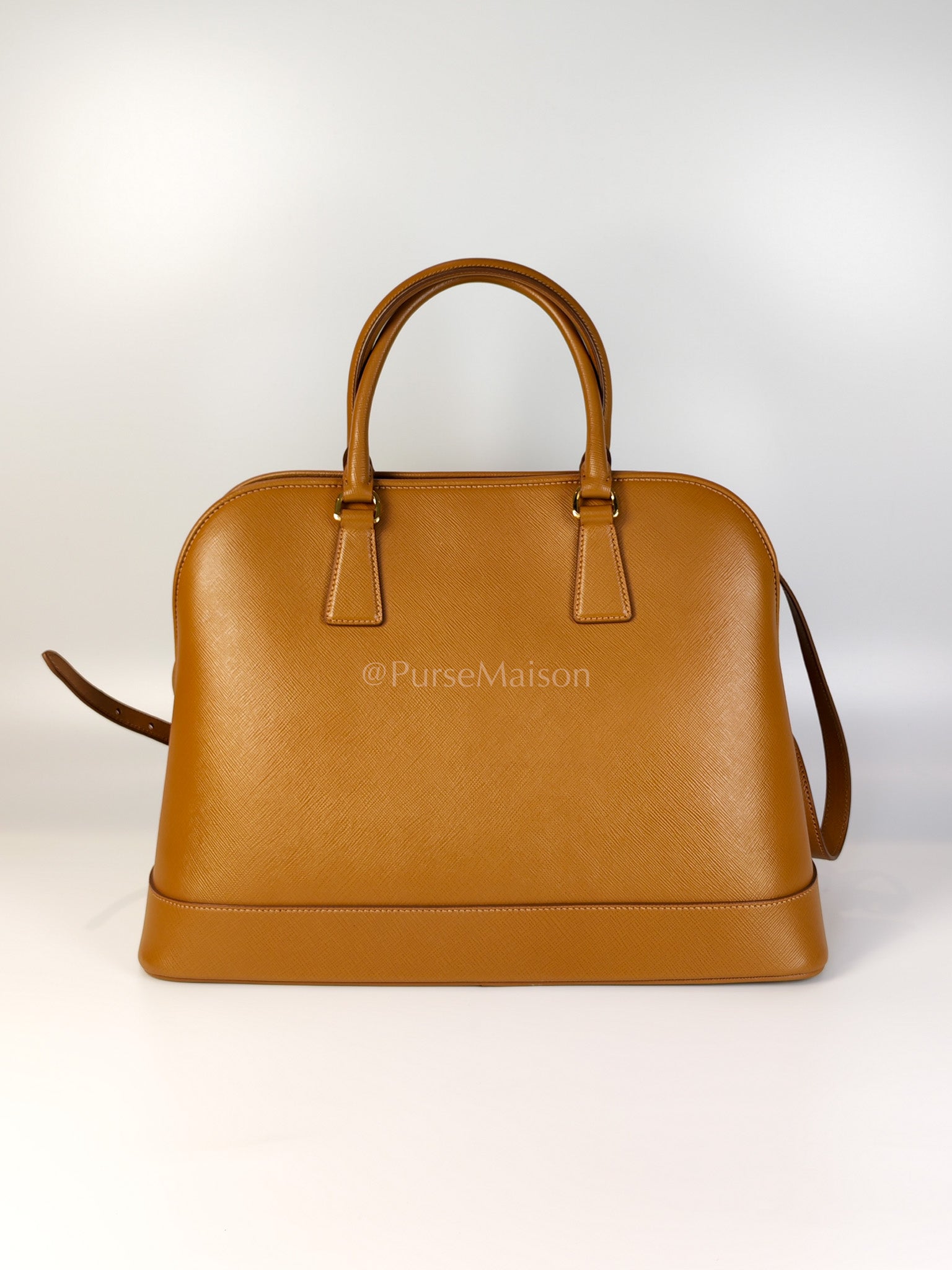 BN2538 Promenade 2Way Bag in Caramel Saffiano Lux Leather Gold Hardware | Purse Maison Luxury Bags Shop