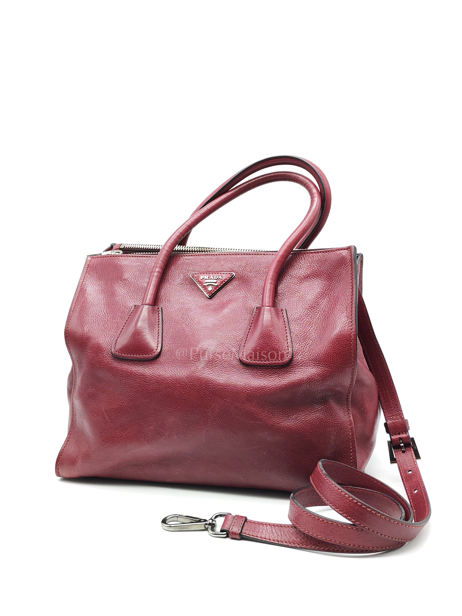 BN2619 Twin Pocket Double Handle Tote Bag in Ametista Glace Calfskin Leather | Purse Maison Luxury Bags Shop