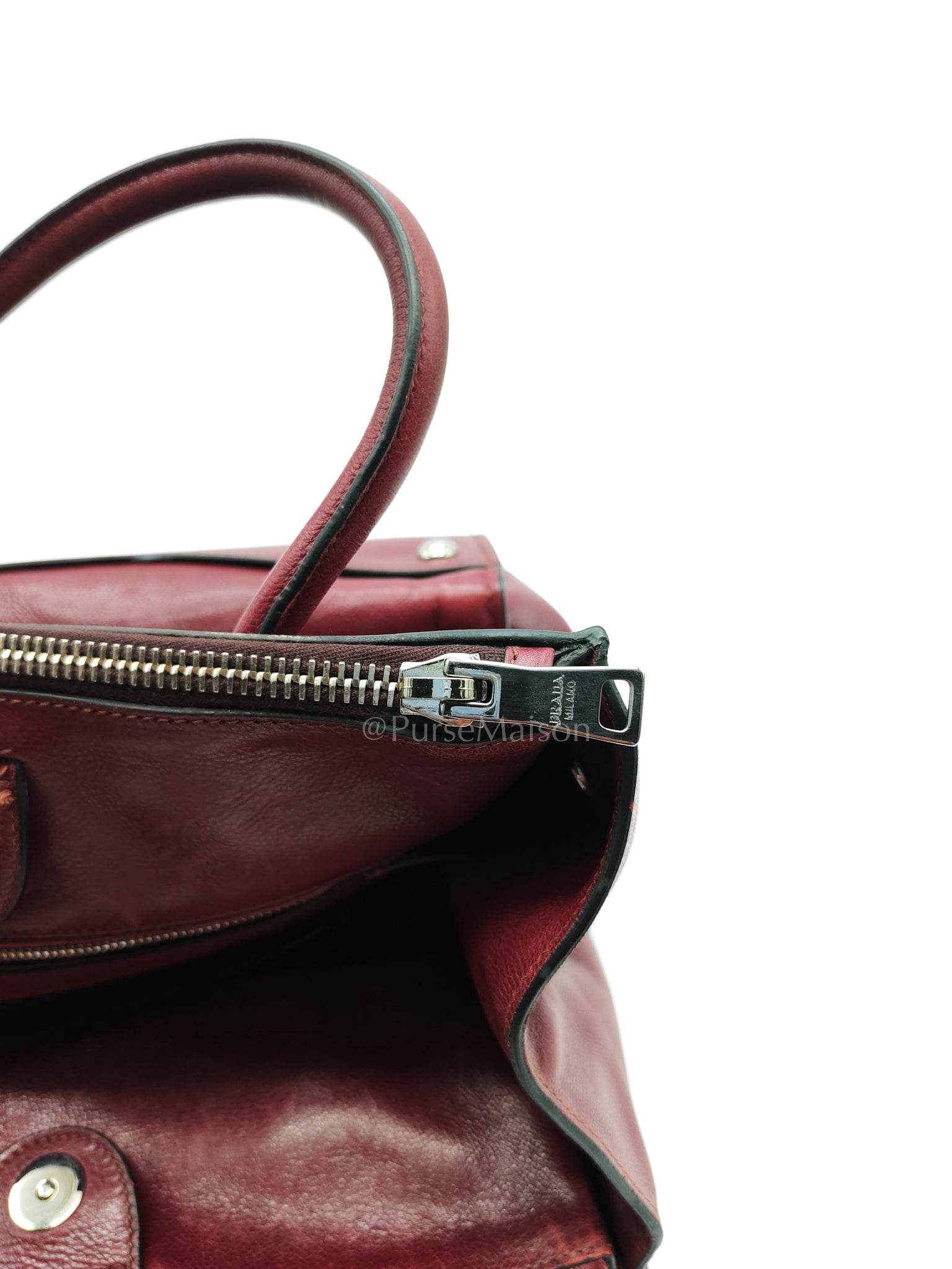 BN2619 Twin Pocket Double Handle Tote Bag in Ametista Glace Calfskin Leather | Purse Maison Luxury Bags Shop