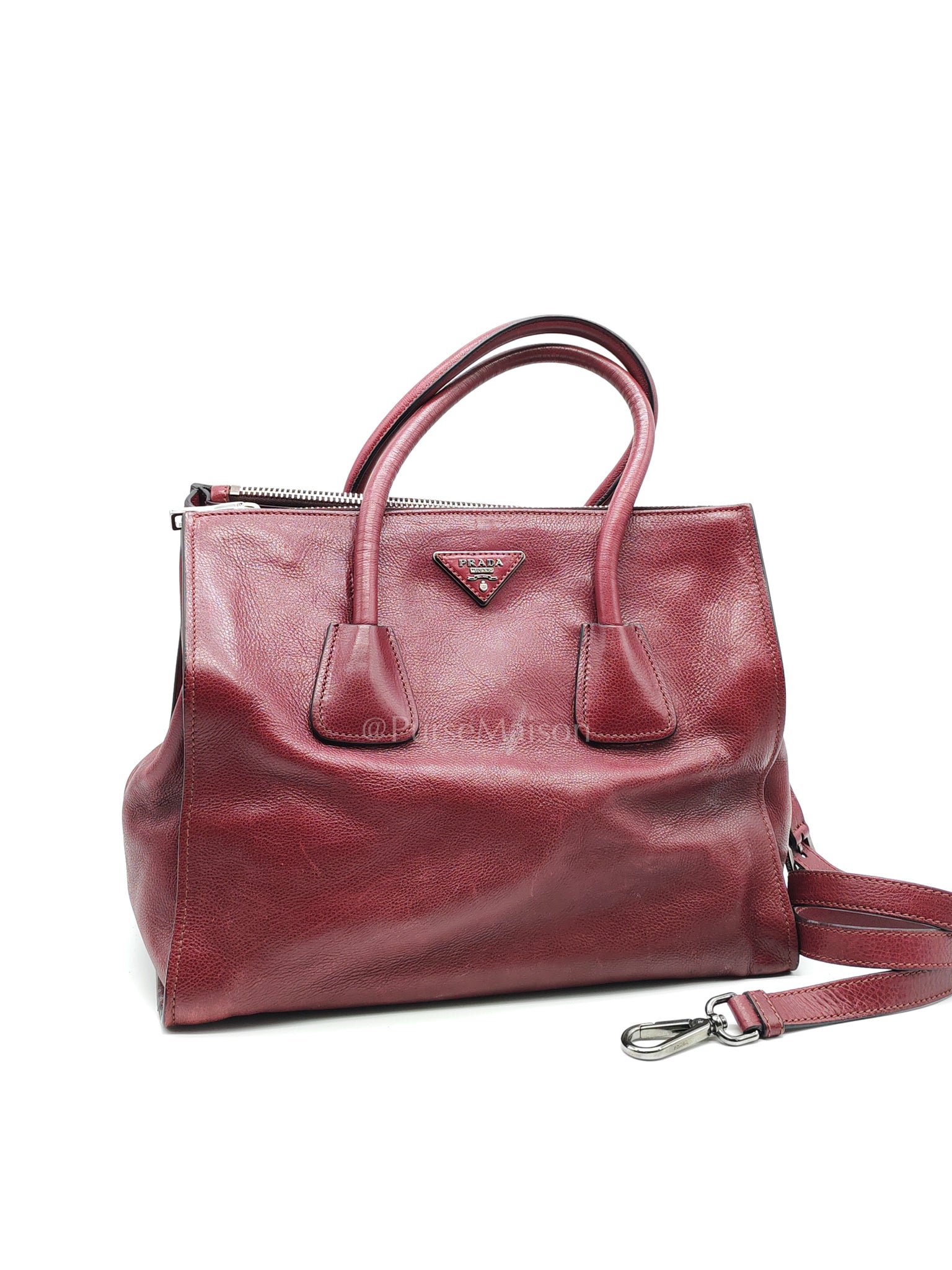 BN2619 Twin Pocket Double Handle Tote Bag in Ametista Glace Calfskin Leather | Purse Maison Luxury Bags Shop