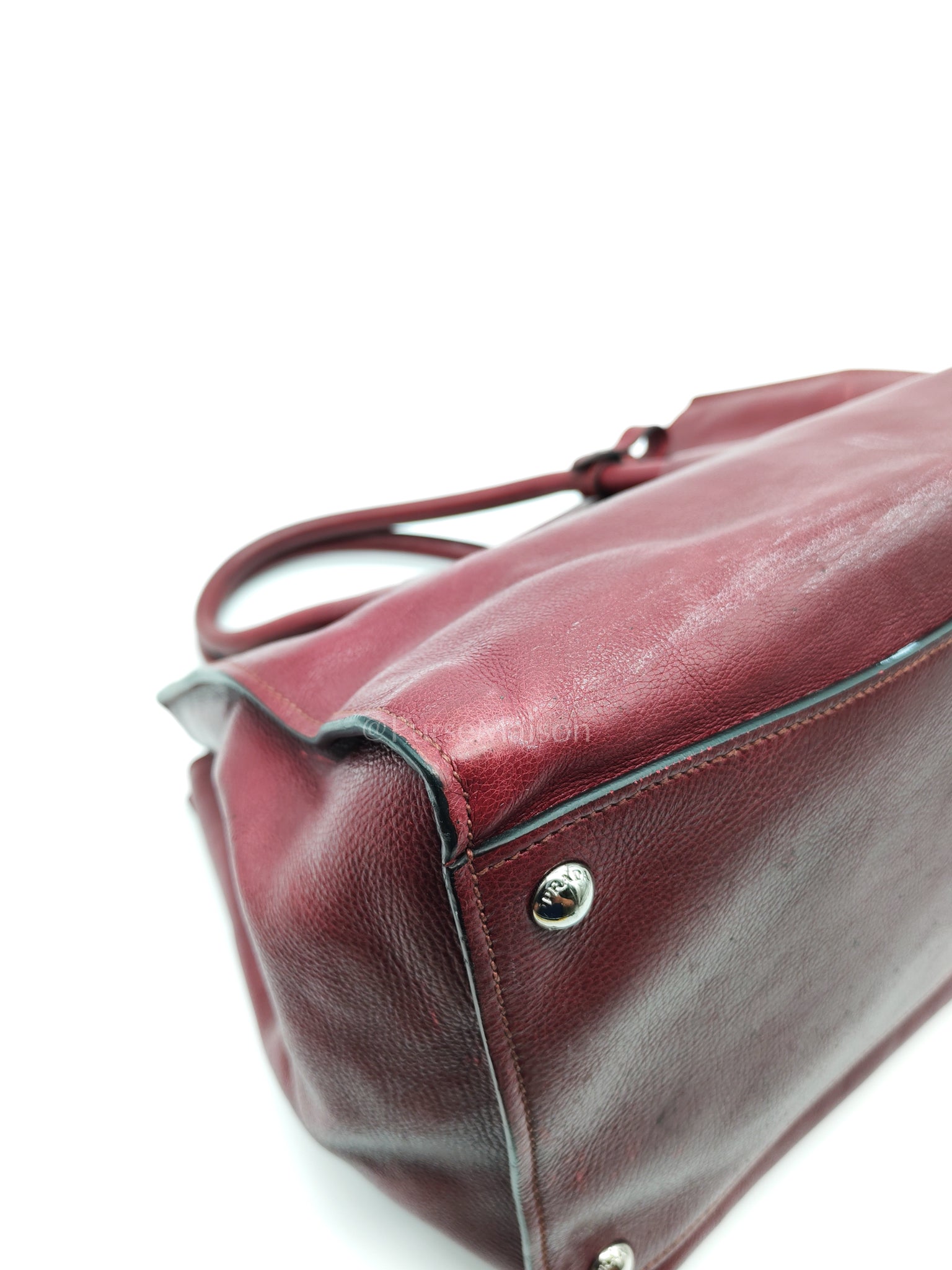 BN2619 Twin Pocket Double Handle Tote Bag in Ametista Glace Calfskin Leather | Purse Maison Luxury Bags Shop