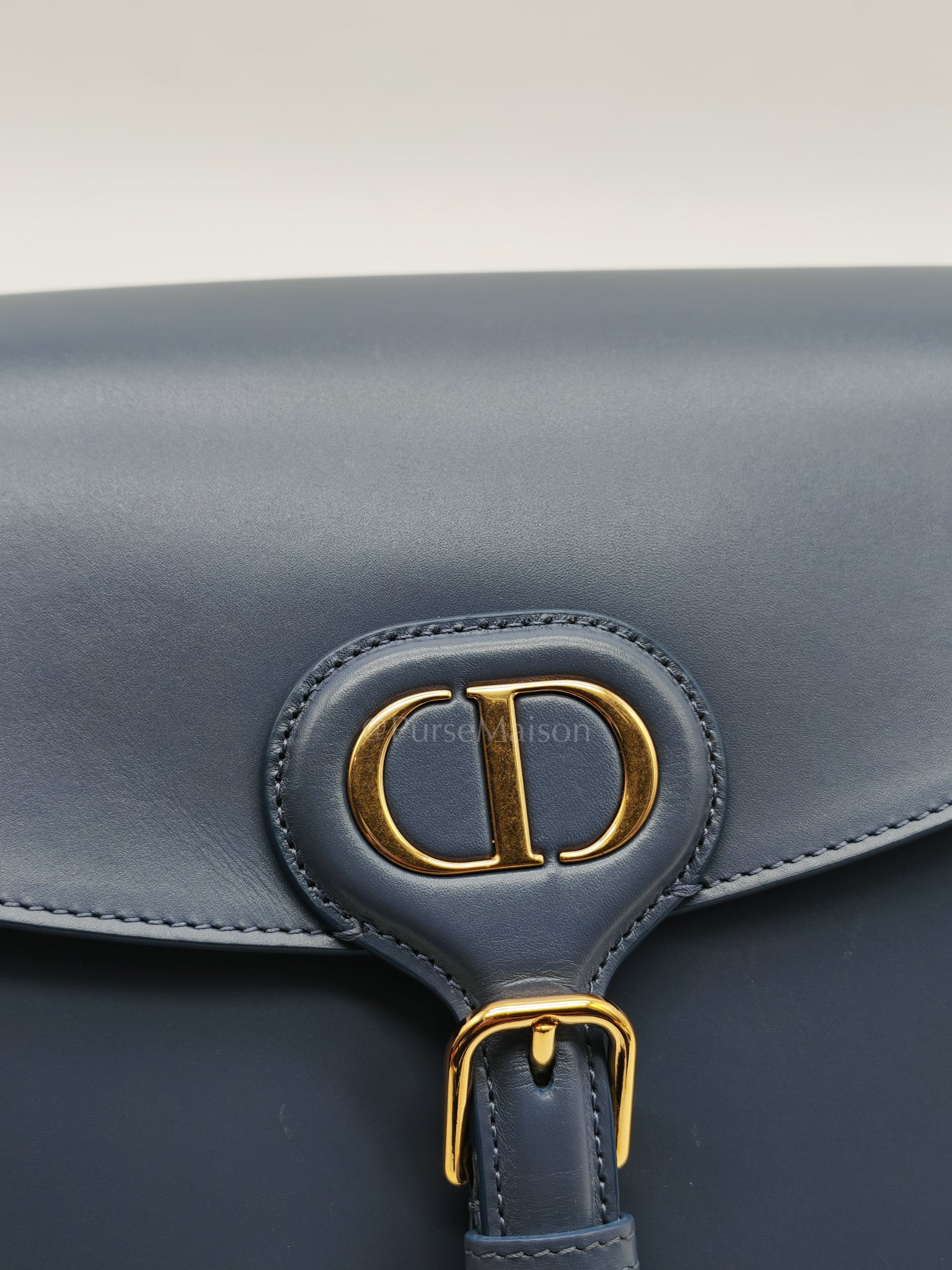 Bobby in Demin Blue Smooth Calfskin Leather Shoulder Bag | Purse Maison Luxury Bags Shop
