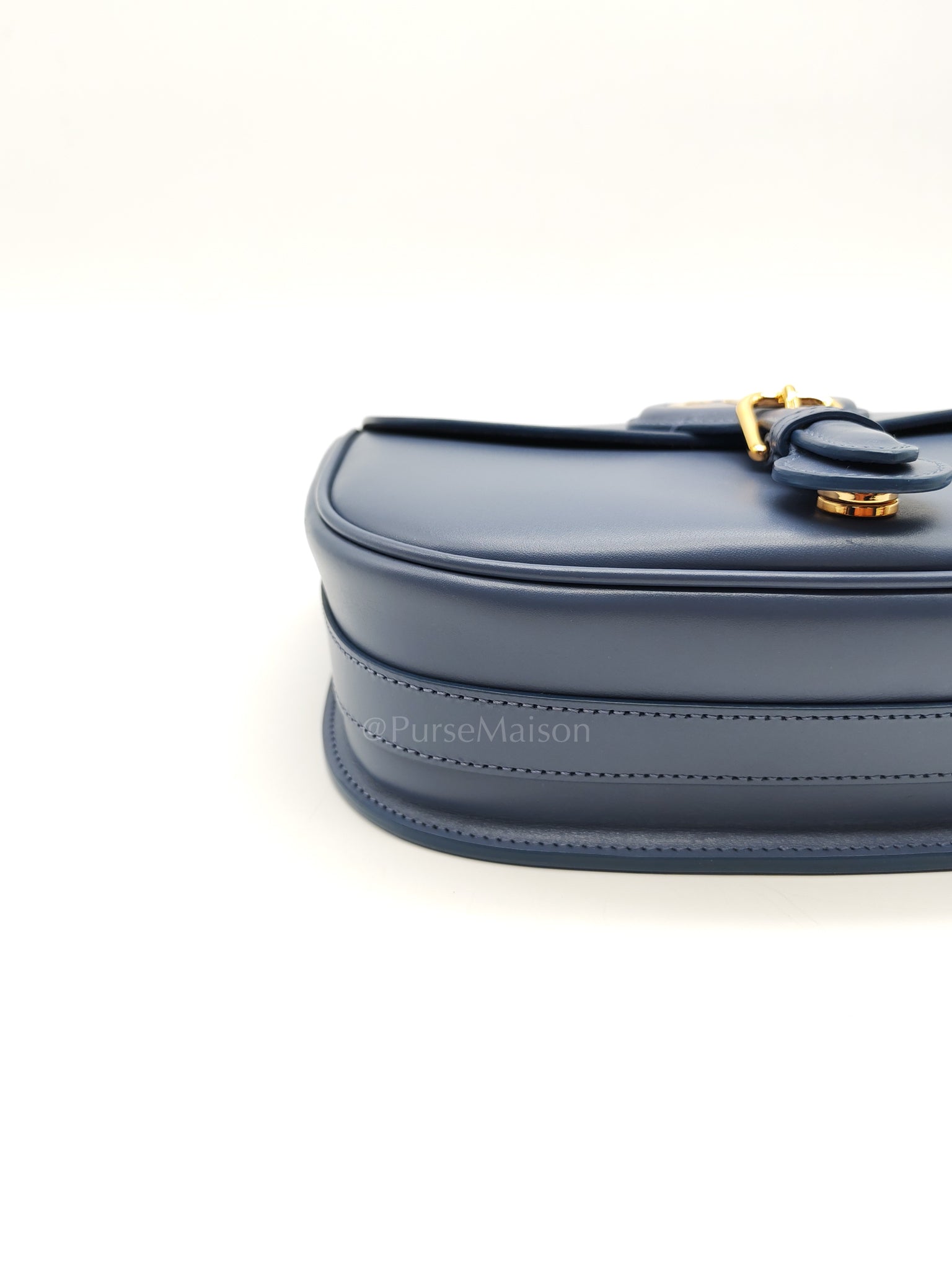 Bobby in Demin Blue Smooth Calfskin Leather Shoulder Bag | Purse Maison Luxury Bags Shop