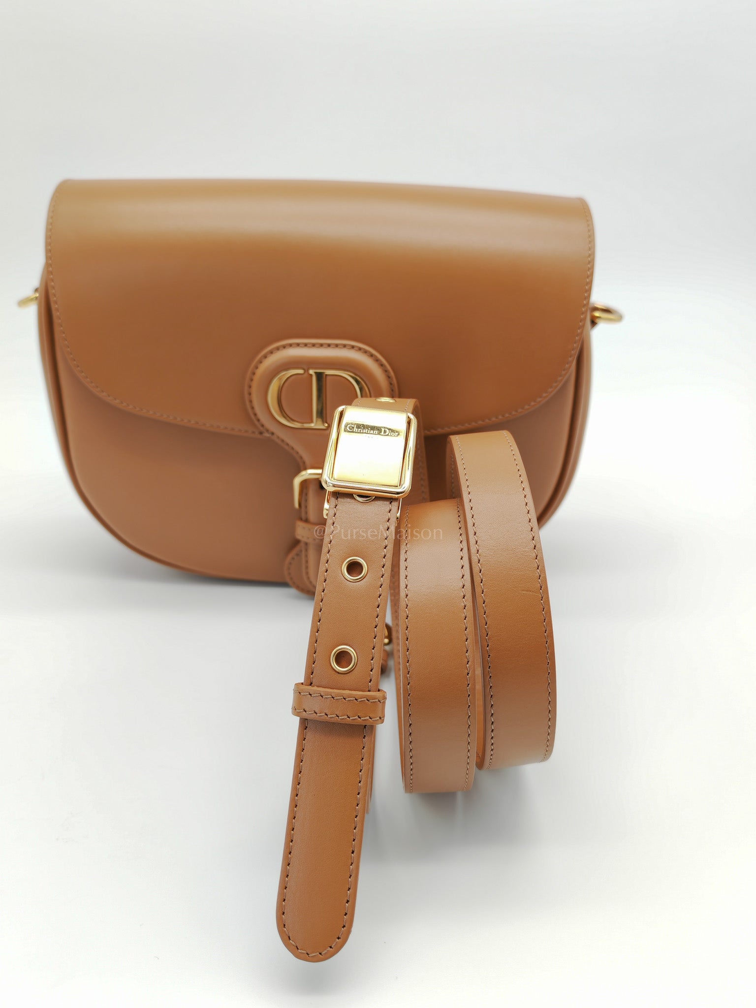 Bobby Medium in Tan Box Calfskin Leather | Purse Maison Luxury Bags Shop