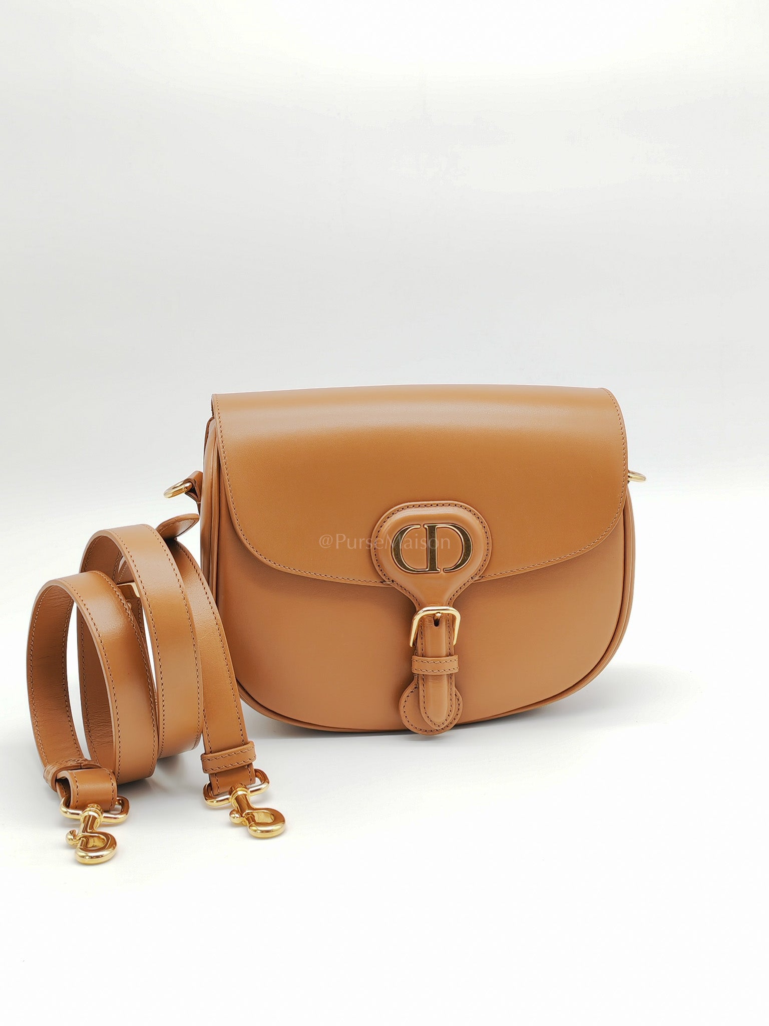 Bobby Medium in Tan Box Calfskin Leather | Purse Maison Luxury Bags Shop