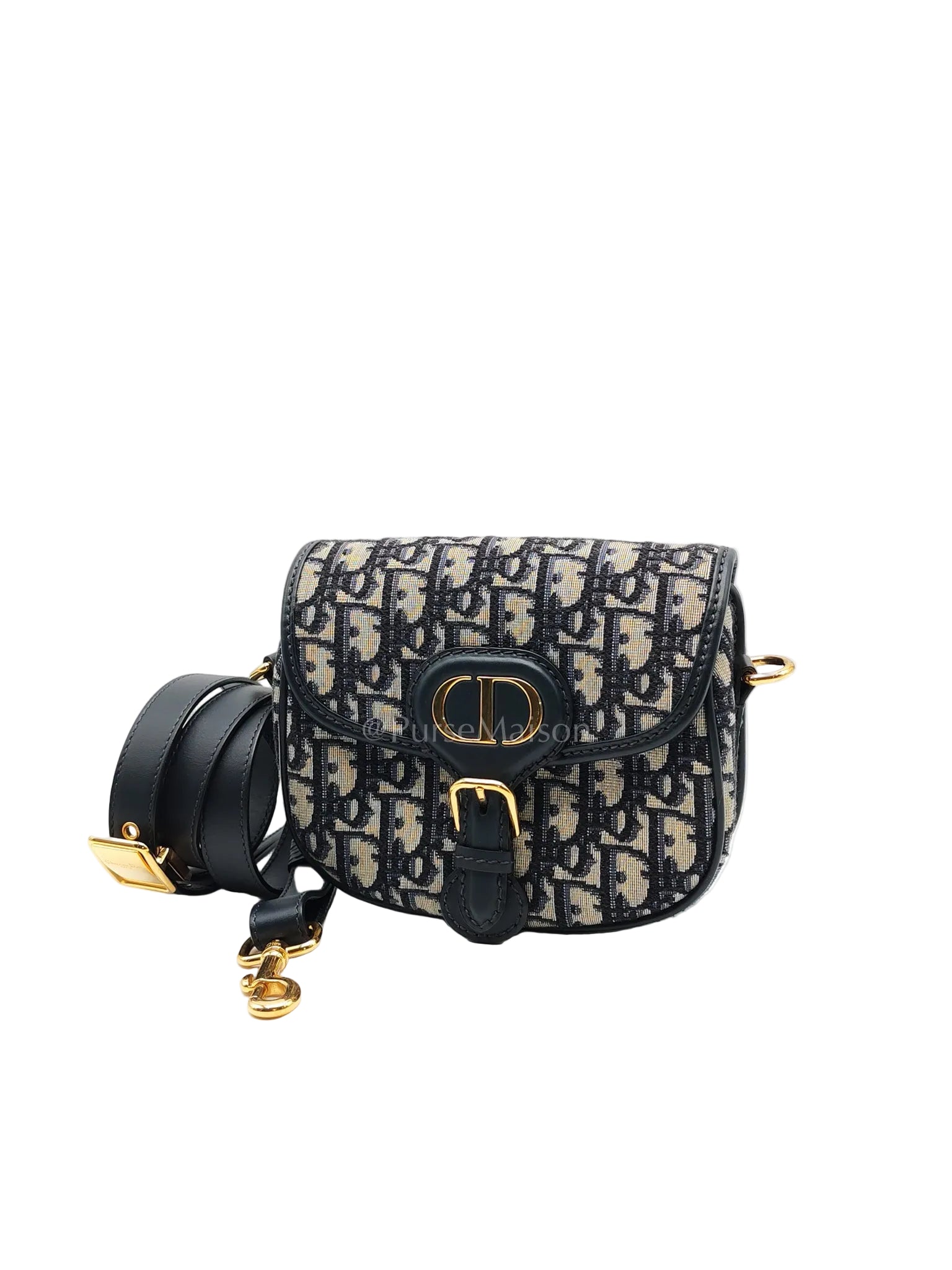 Bobby Mini Blue Oblique Jacquard Canvas | Purse Maison Luxury Bags Shop