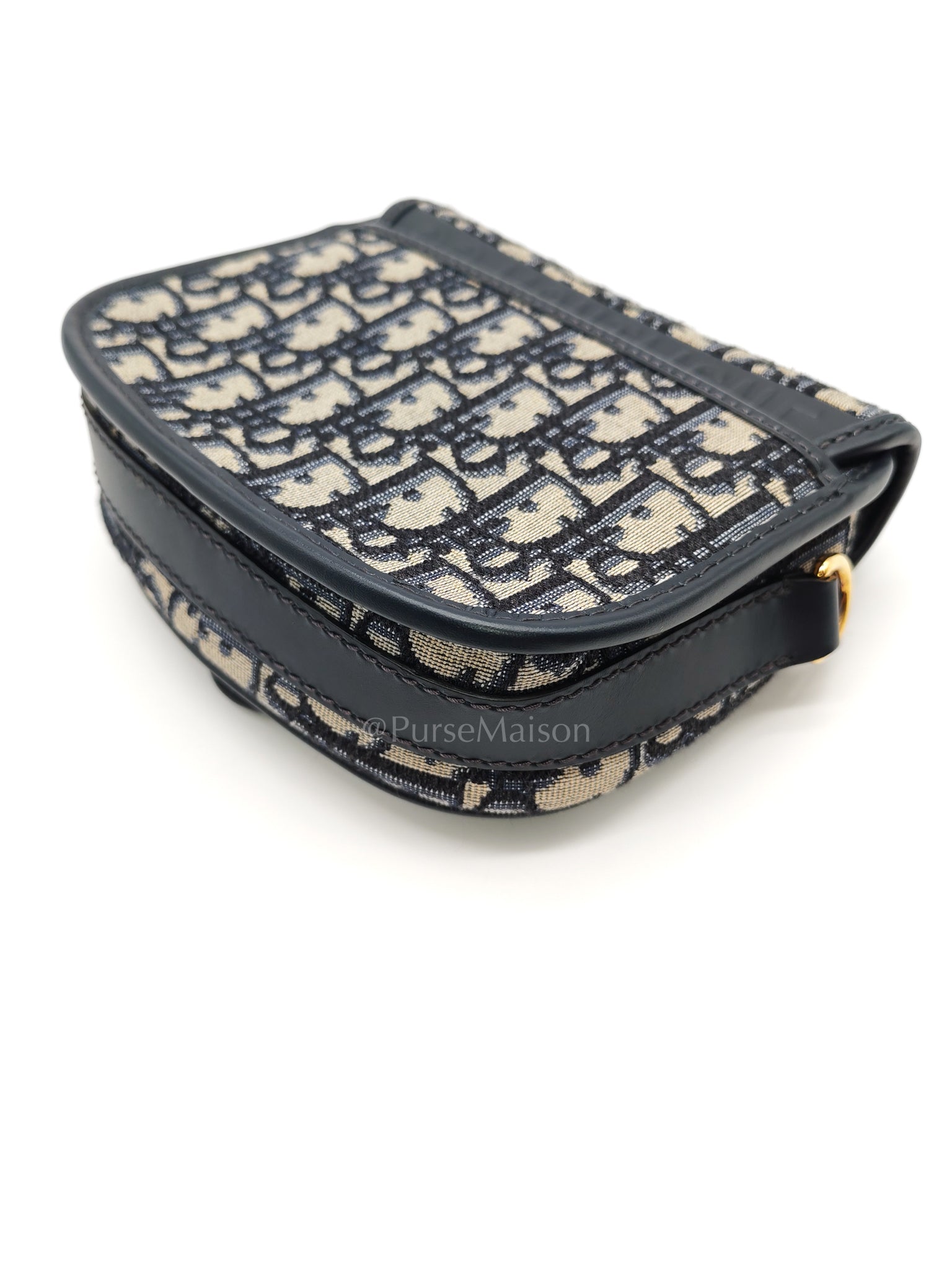 Bobby Mini Blue Oblique Jacquard Canvas | Purse Maison Luxury Bags Shop