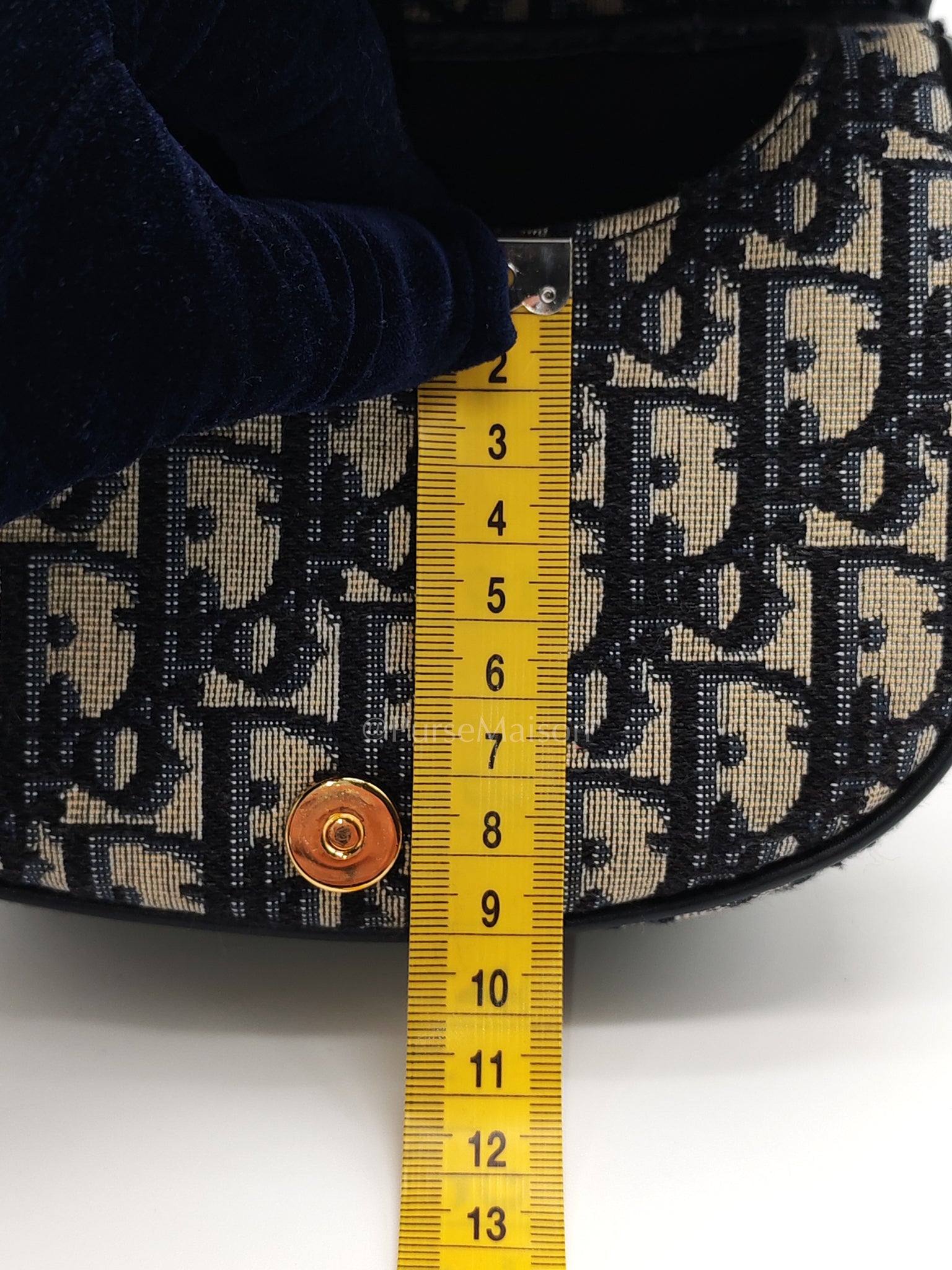 Bobby Mini Blue Oblique Jacquard Canvas | Purse Maison Luxury Bags Shop