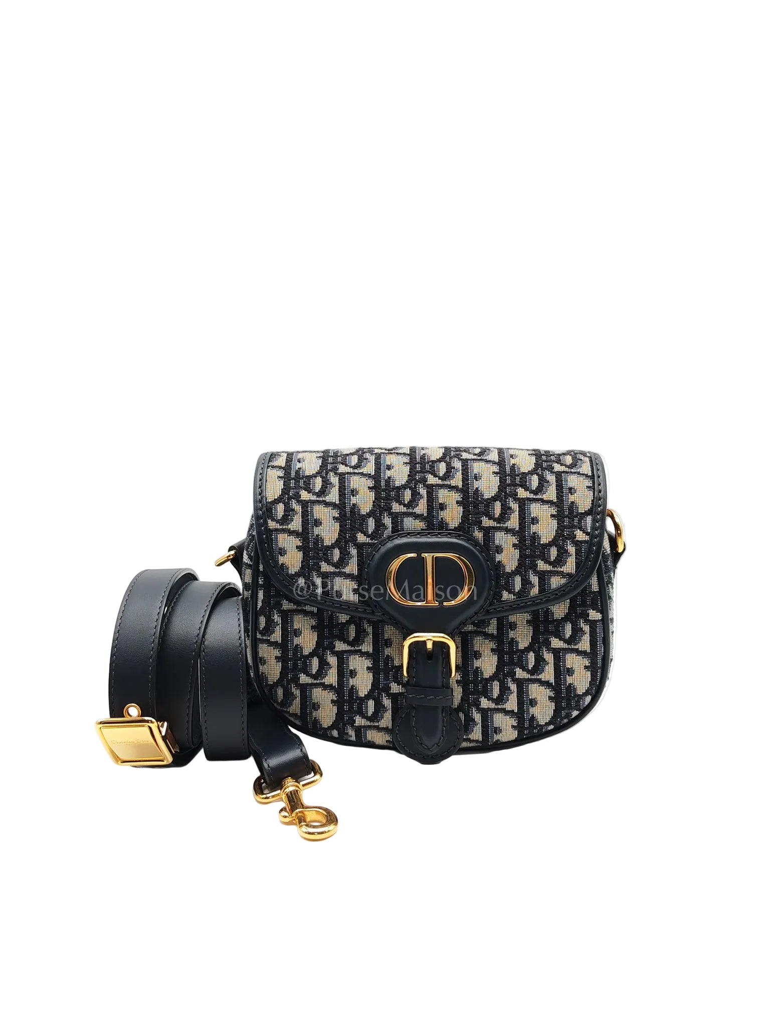 Bobby Mini Blue Oblique Jacquard Canvas | Purse Maison Luxury Bags Shop