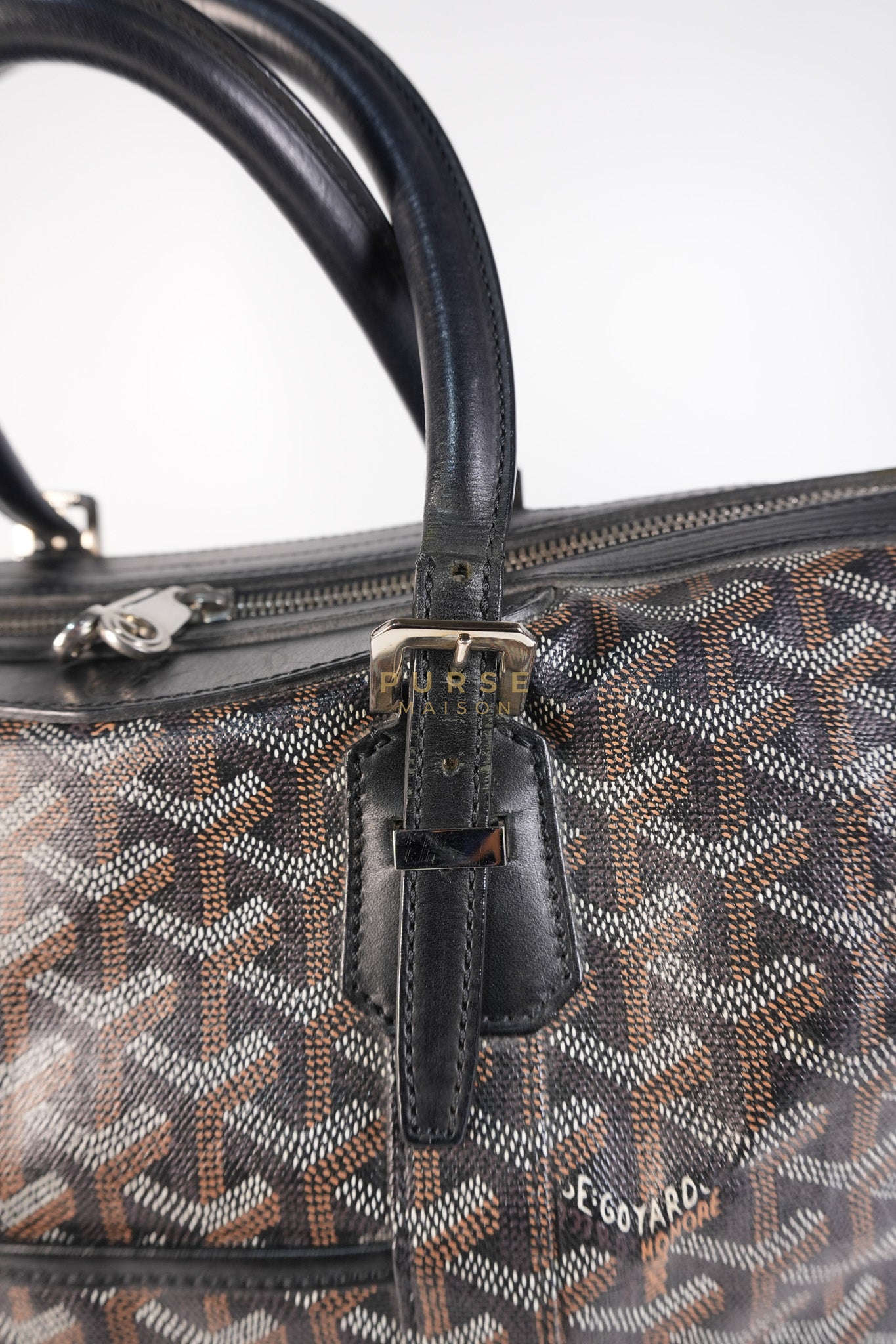 Boeing 30 Travel Bag Coated Canvas Black | Purse Maison Luxury Bags Shop