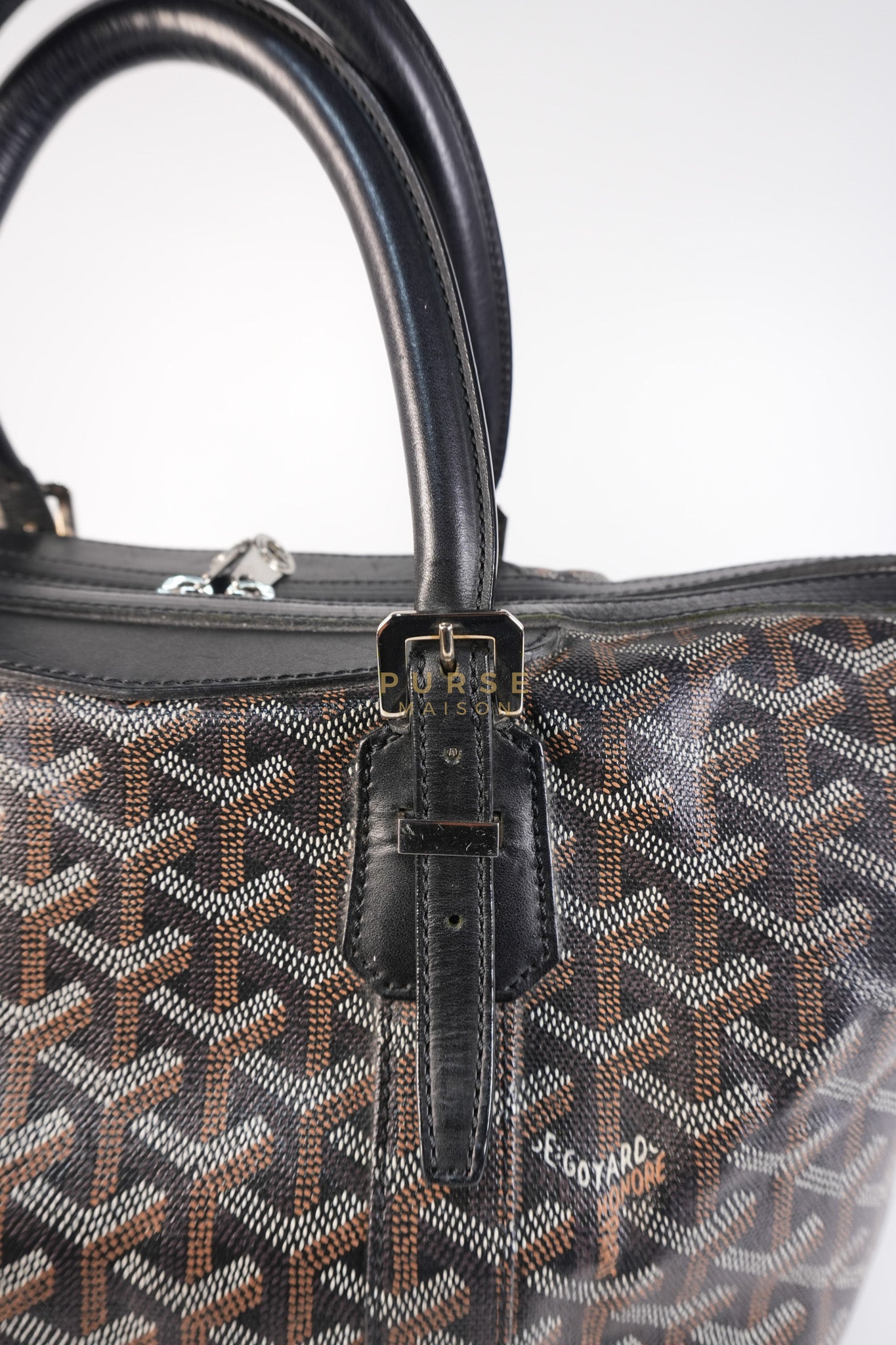 Boeing 30 Travel Bag Coated Canvas Black | Purse Maison Luxury Bags Shop