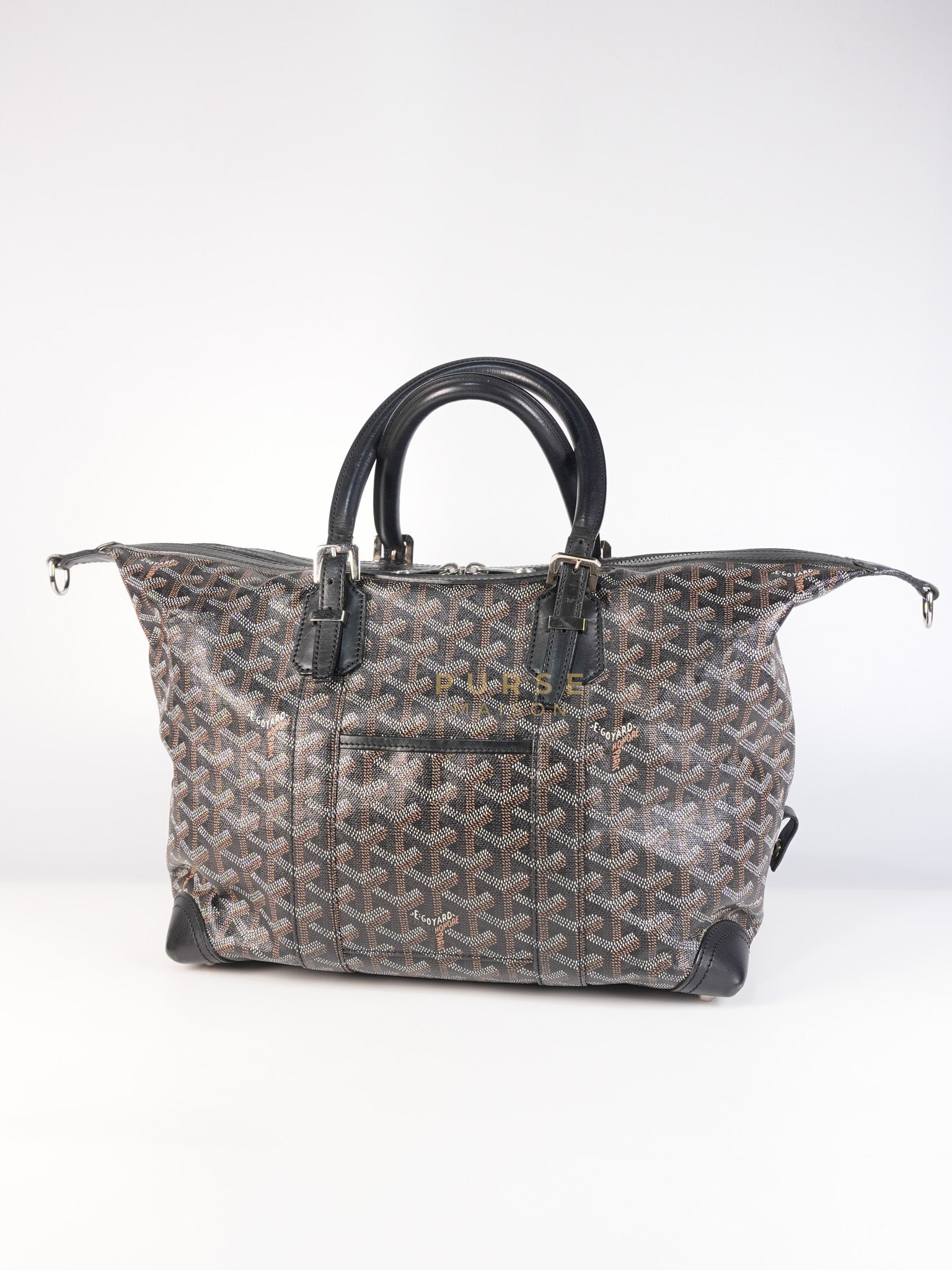 Boeing 30 Travel Bag Coated Canvas Black | Purse Maison Luxury Bags Shop