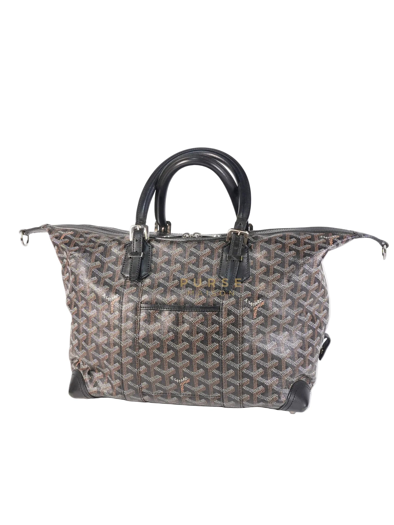 Boeing 30 Travel Bag Coated Canvas Black | Purse Maison Luxury Bags Shop