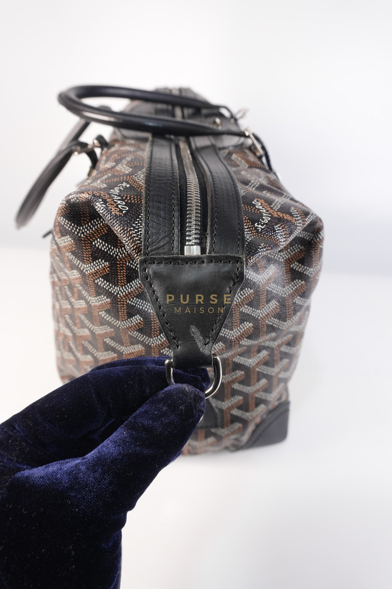 Boeing 30 Travel Bag Coated Canvas Black | Purse Maison Luxury Bags Shop