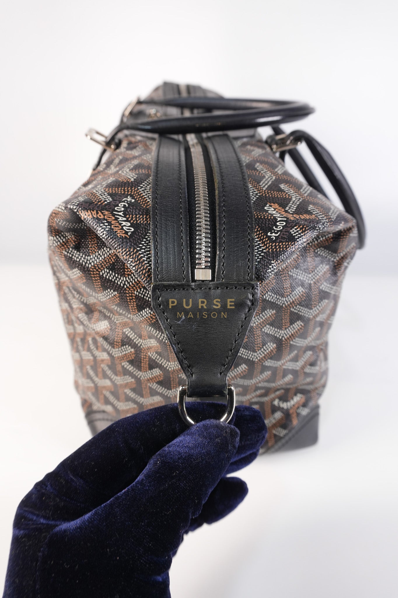 Boeing 30 Travel Bag Coated Canvas Black | Purse Maison Luxury Bags Shop