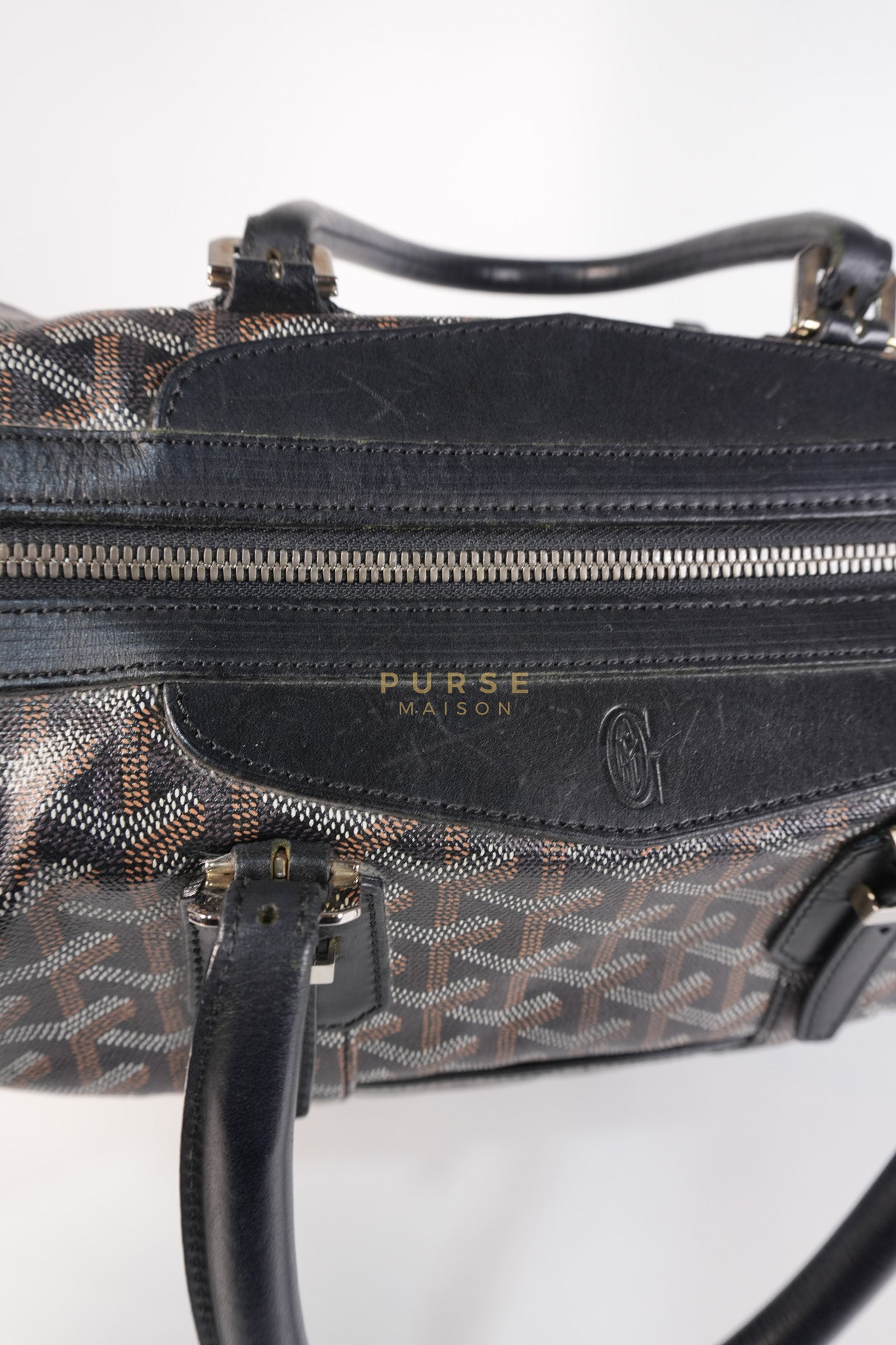 Boeing 30 Travel Bag Coated Canvas Black | Purse Maison Luxury Bags Shop