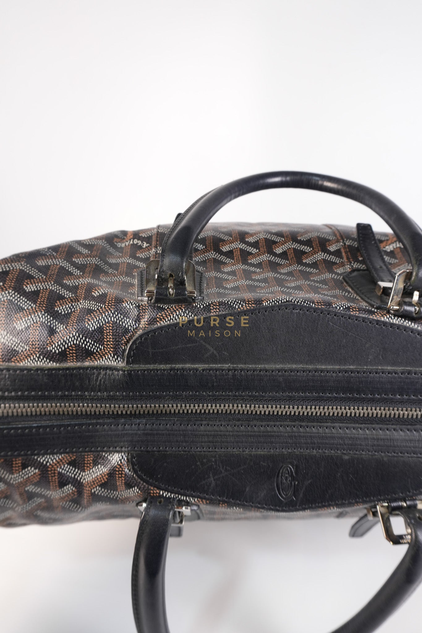 Boeing 30 Travel Bag Coated Canvas Black | Purse Maison Luxury Bags Shop