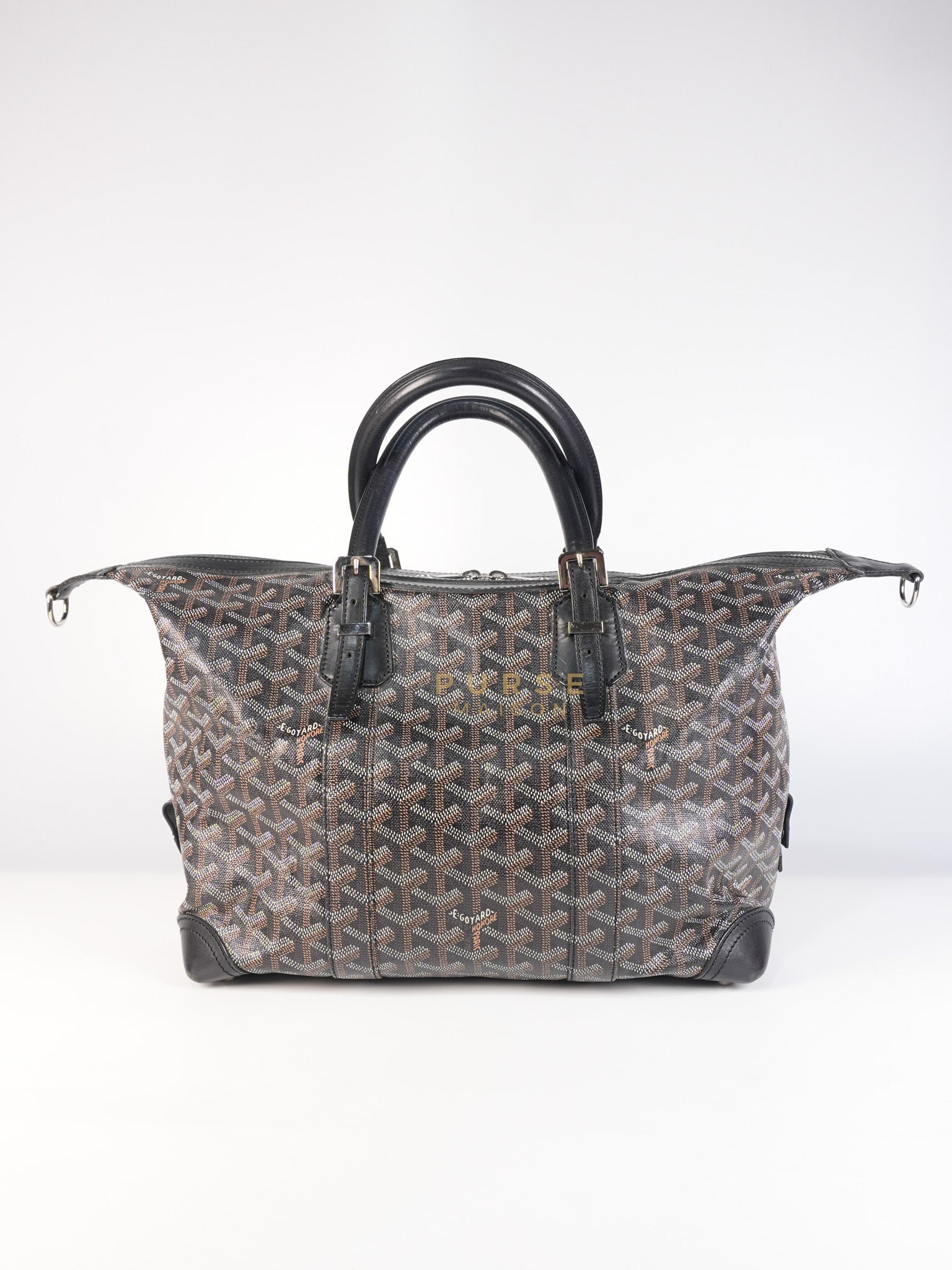 Boeing 30 Travel Bag Coated Canvas Black | Purse Maison Luxury Bags Shop