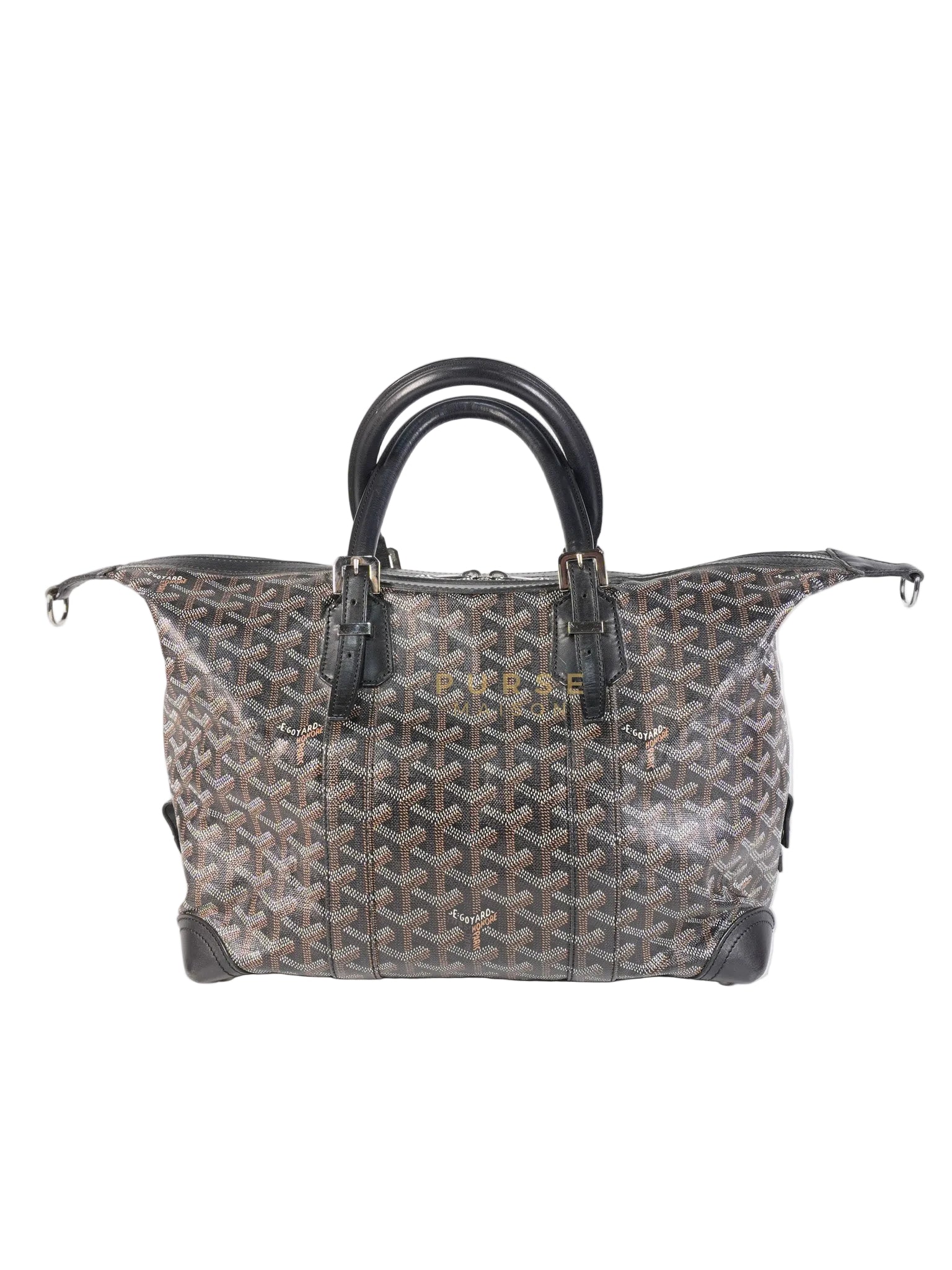 Boeing 30 Travel Bag Coated Canvas Black | Purse Maison Luxury Bags Shop