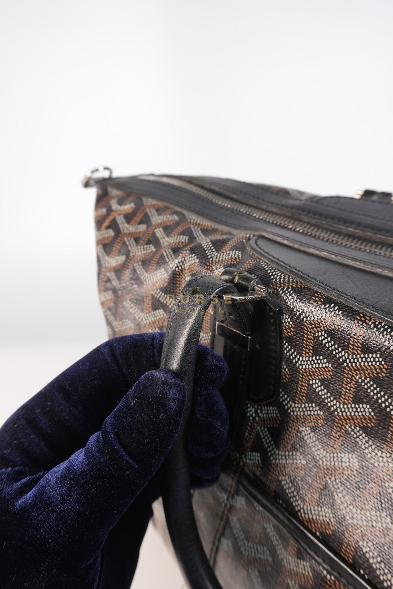 Boeing 30 Travel Bag Coated Canvas Black | Purse Maison Luxury Bags Shop