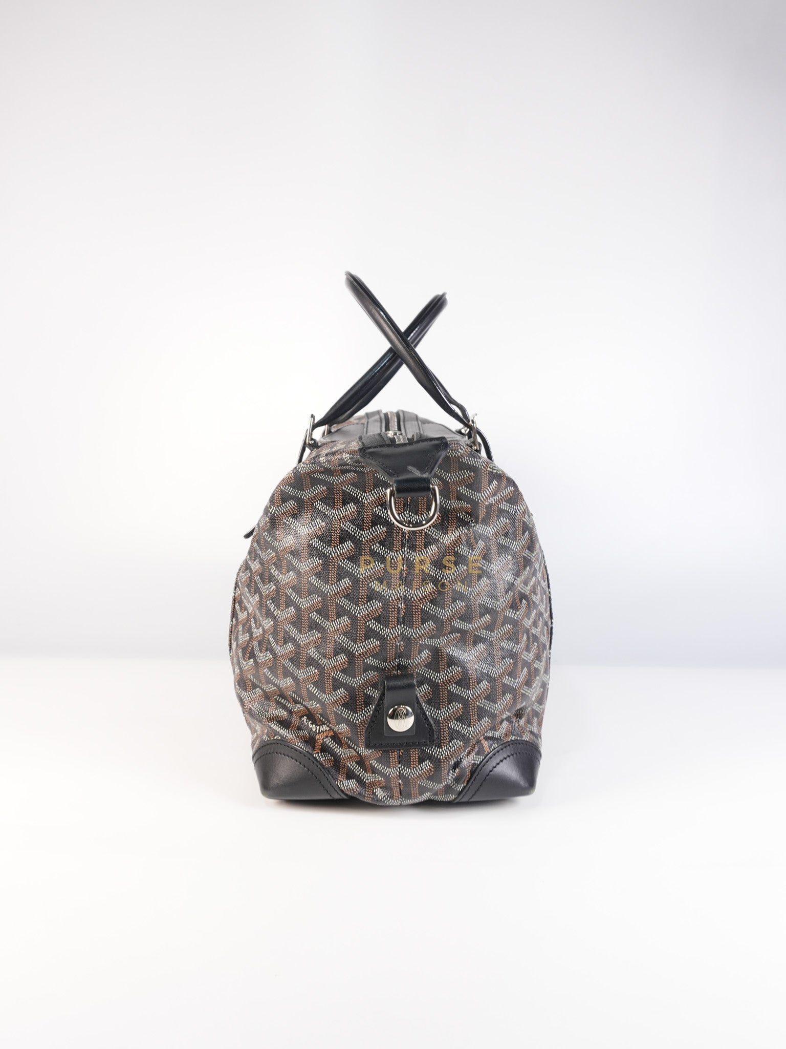 Boeing 30 Travel Bag Coated Canvas Black | Purse Maison Luxury Bags Shop