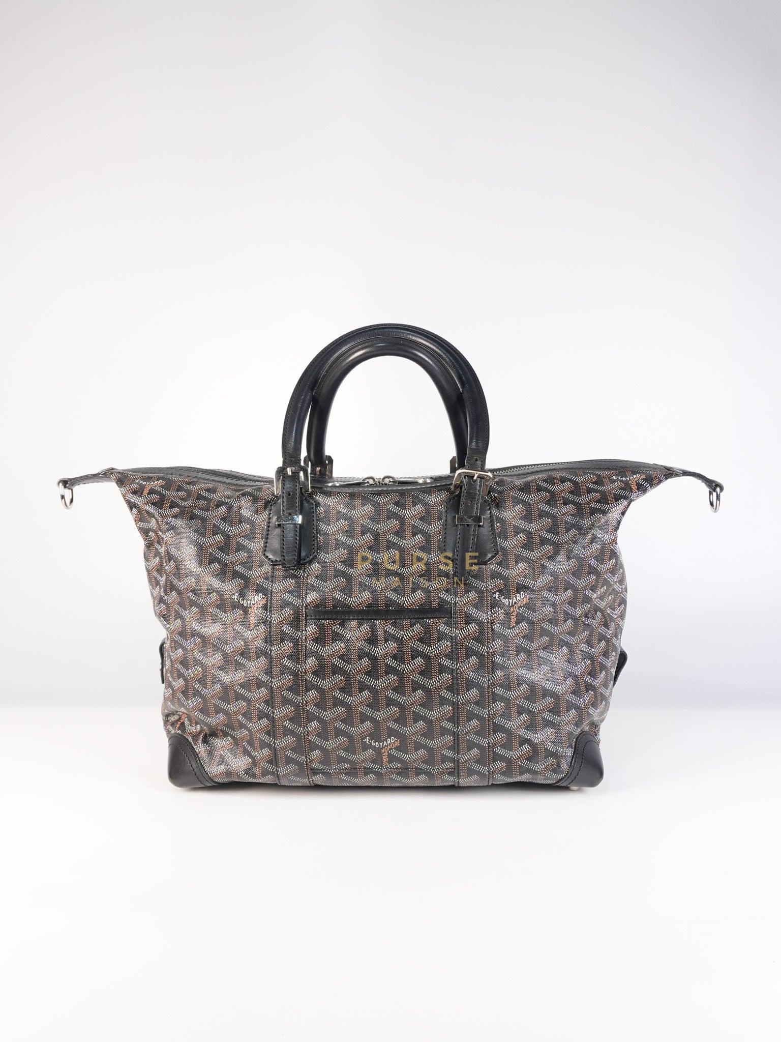 Boeing 30 Travel Bag Coated Canvas Black | Purse Maison Luxury Bags Shop