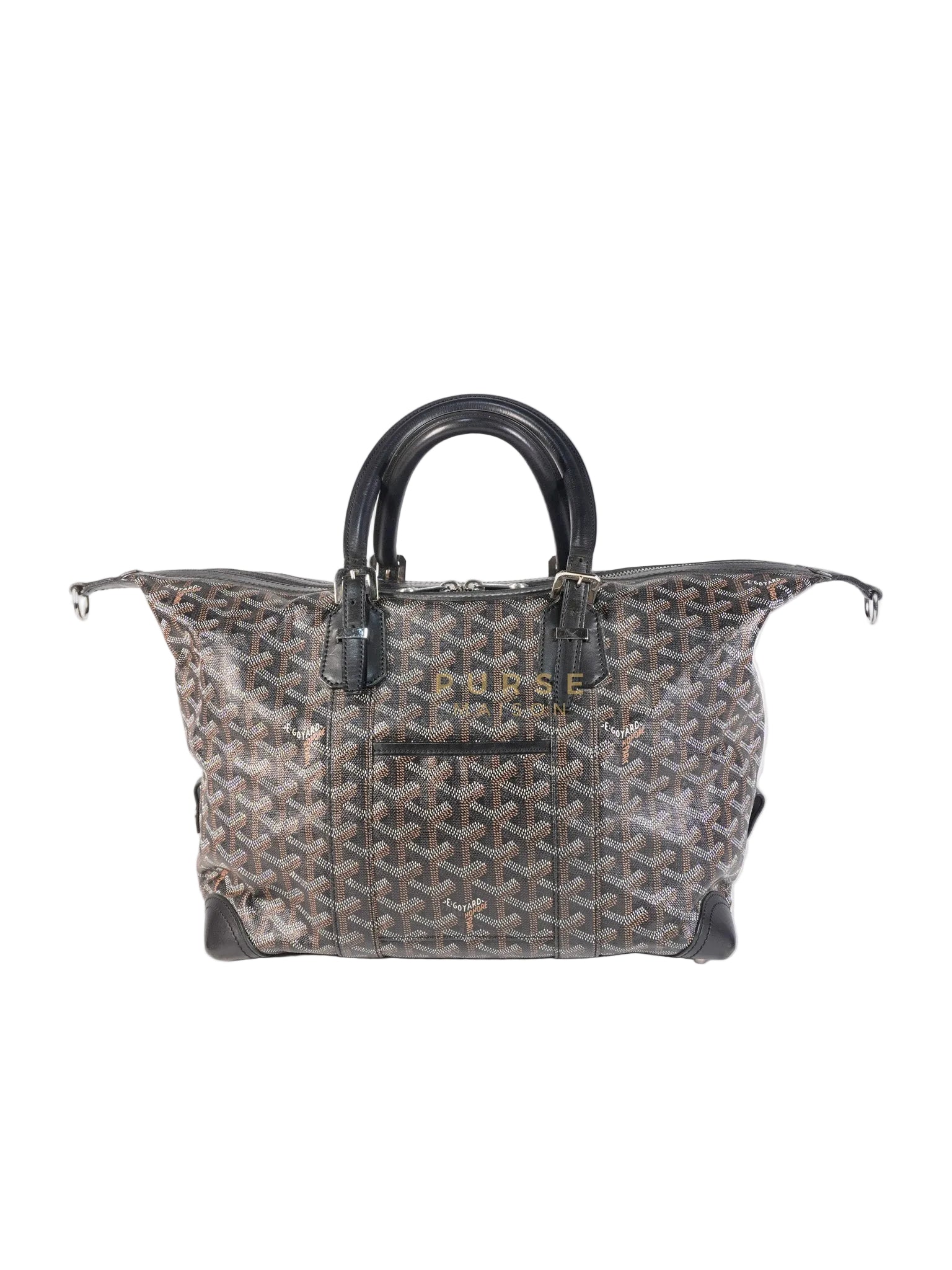 Boeing 30 Travel Bag Coated Canvas Black | Purse Maison Luxury Bags Shop