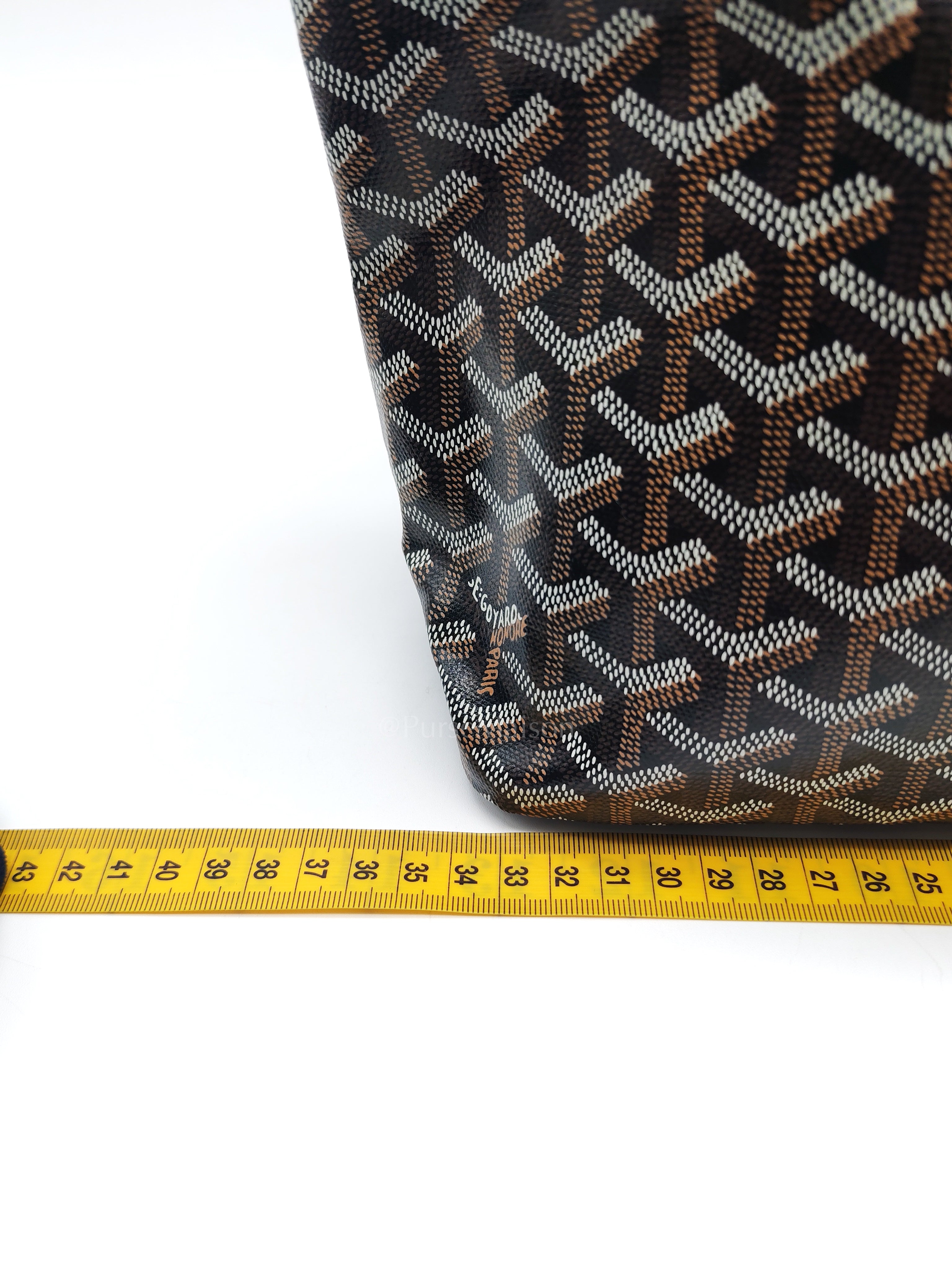 Boheme Hobo Bag PM in Black/Tan Goyardine Canvas | Purse Maison Luxury Bags Shop