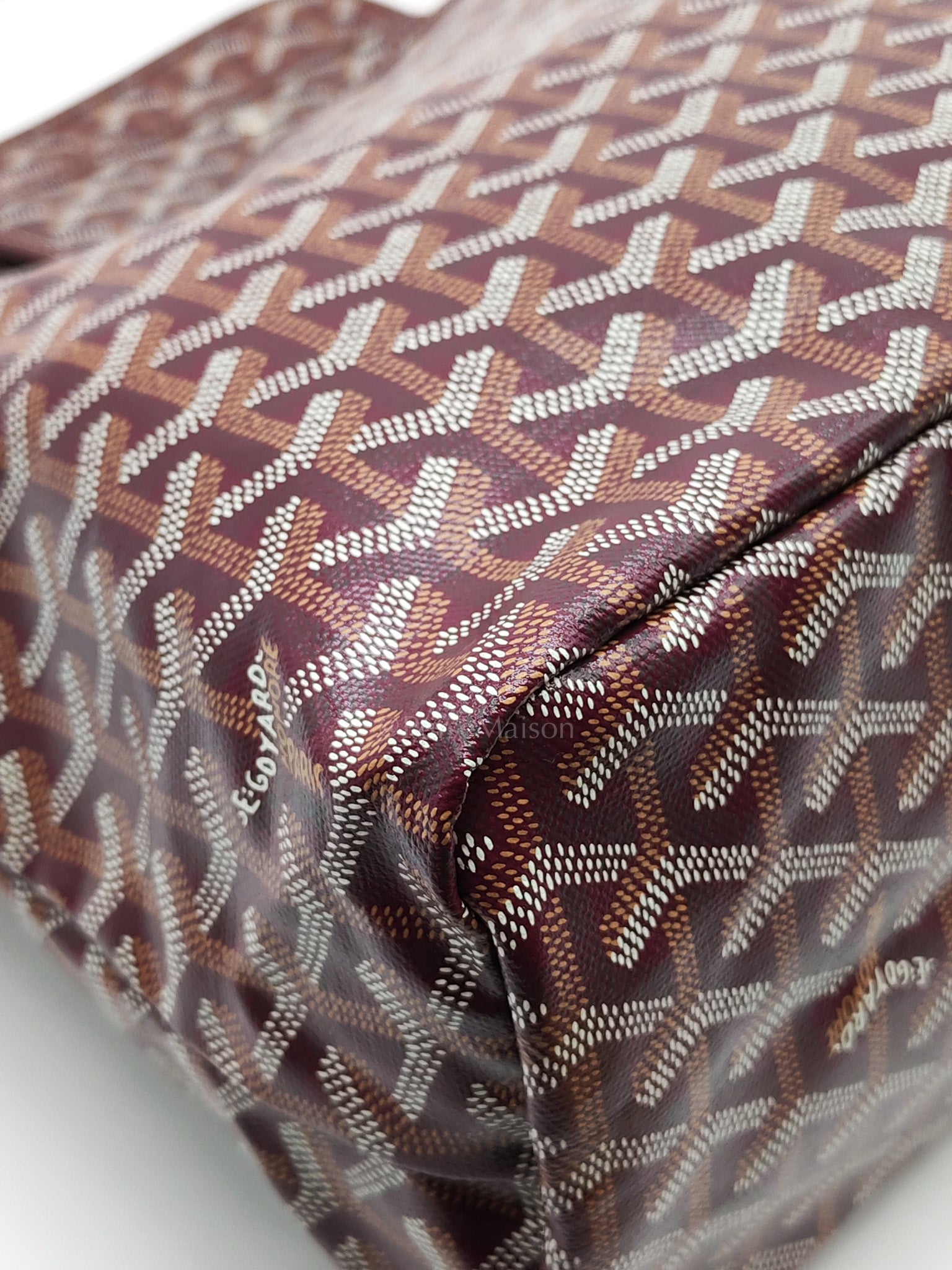 Boheme Hobo Bag PM in Burgundy Goyardine Canvas | Purse Maison Luxury Bags Shop