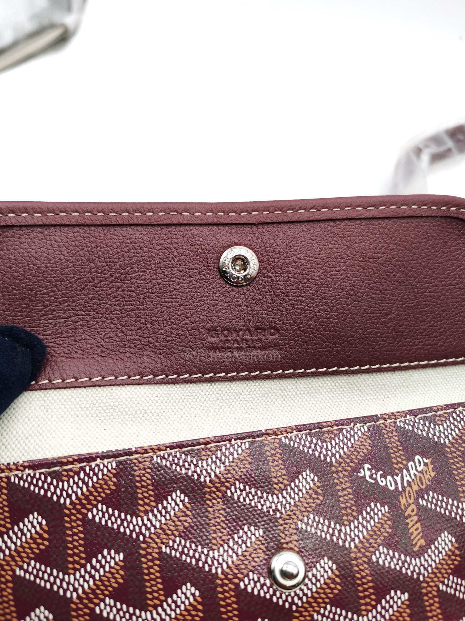 Boheme Hobo Bag PM in Burgundy Goyardine Canvas | Purse Maison Luxury Bags Shop
