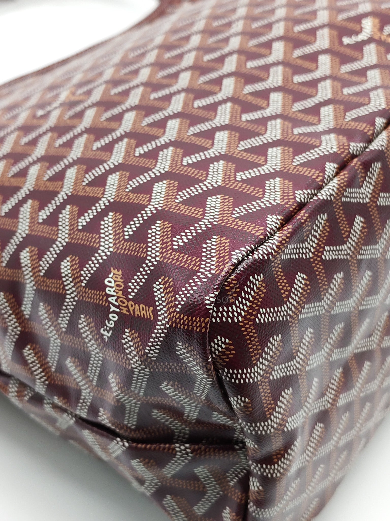 Boheme Hobo Bag PM in Burgundy Goyardine Canvas | Purse Maison Luxury Bags Shop