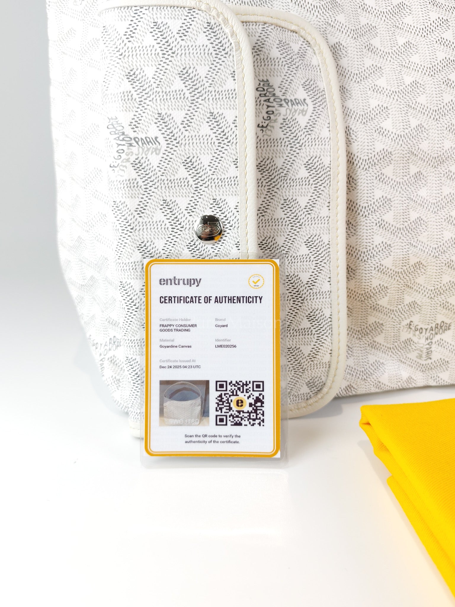 Boheme Hobo Bag PM in White Goyardine Canvas | Purse Maison Luxury Bags Shop