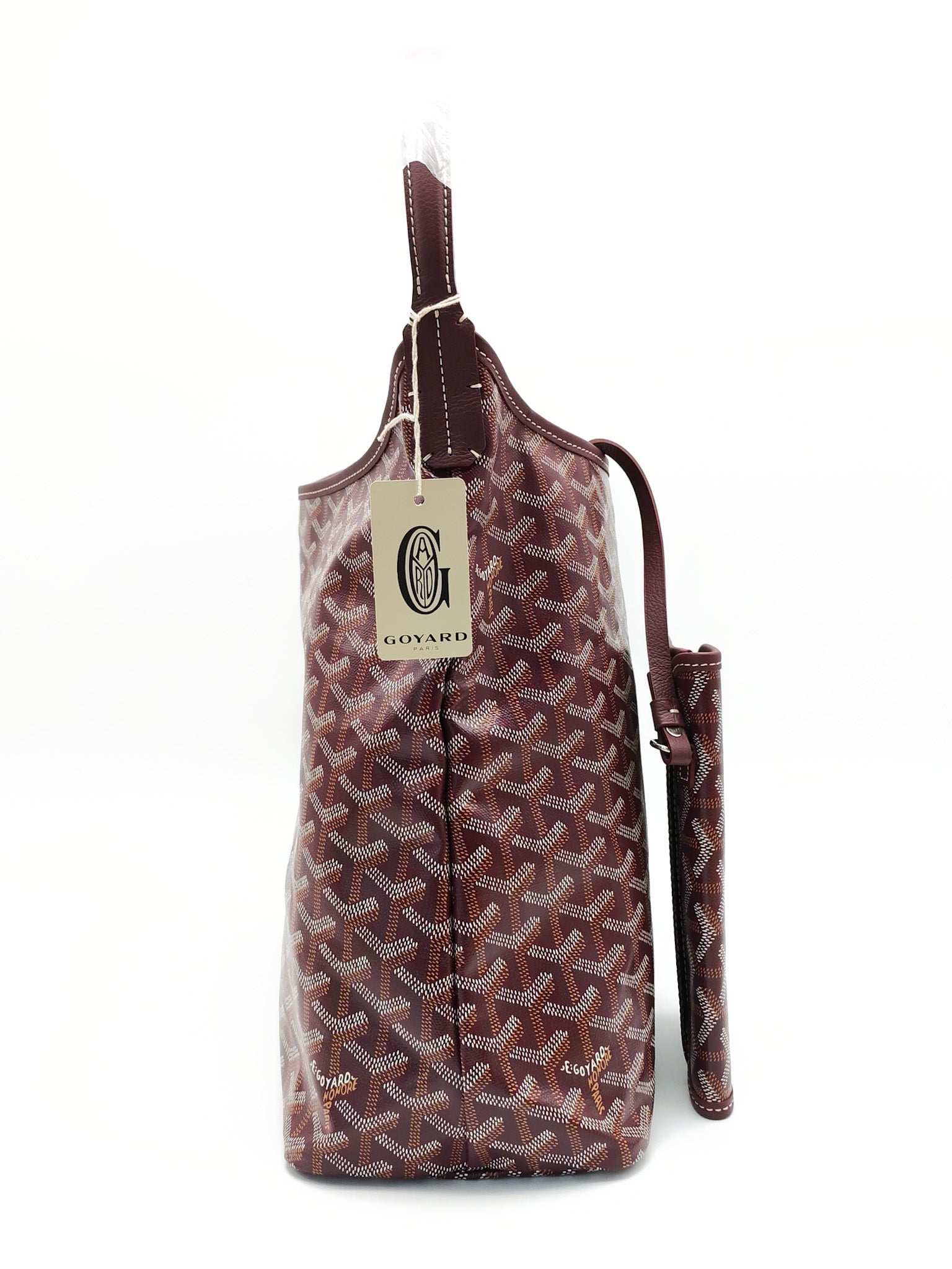 Boheme PM Burgundy in Goyardine Canvas Hobo Bag | Purse Maison Luxury Bags Shop