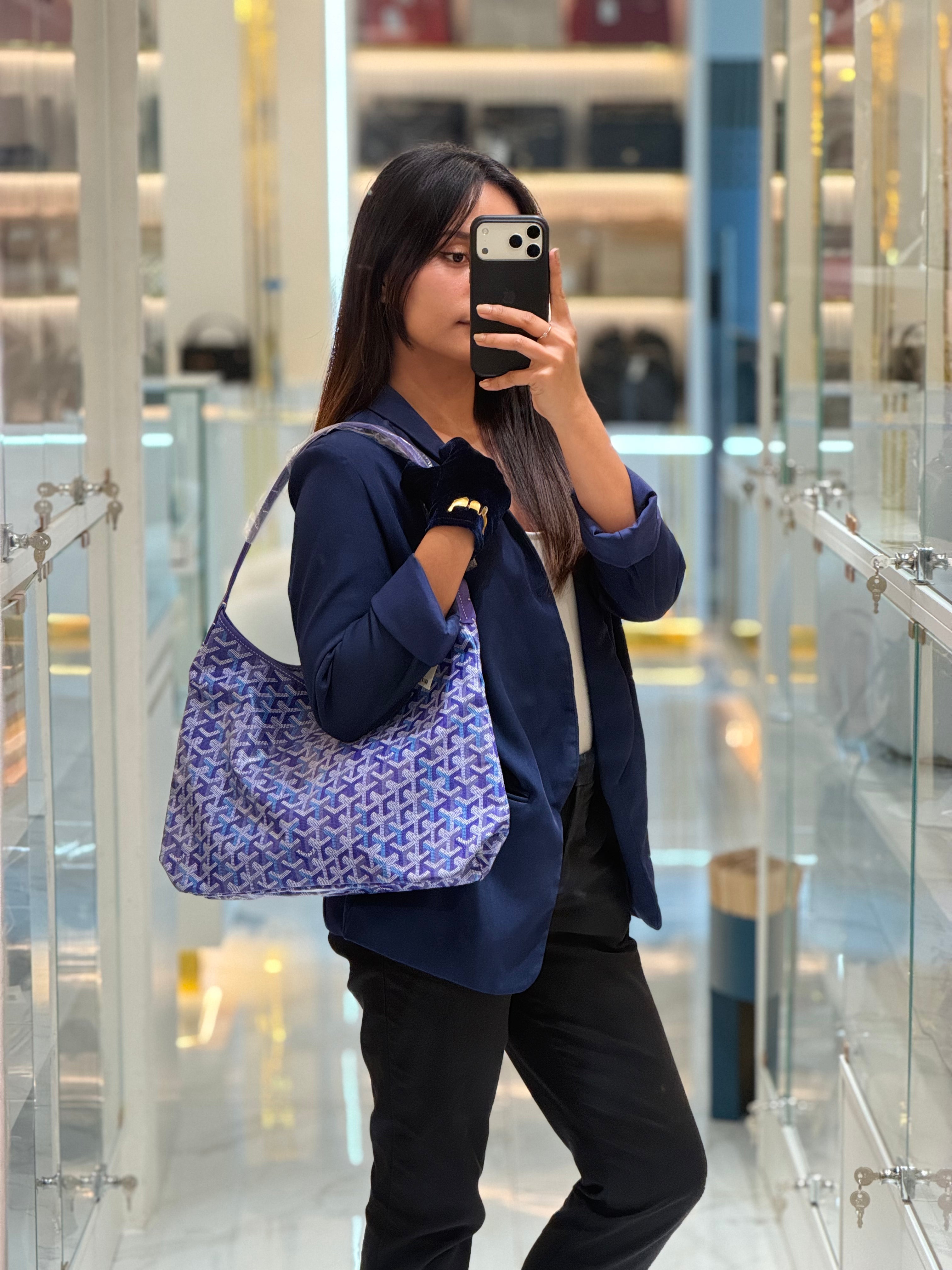 Boheme PM Hobo in Multicolored Blueberry Purple Canvas Limited Edition Tote Bag | Purse Maison Luxury Bags Shop