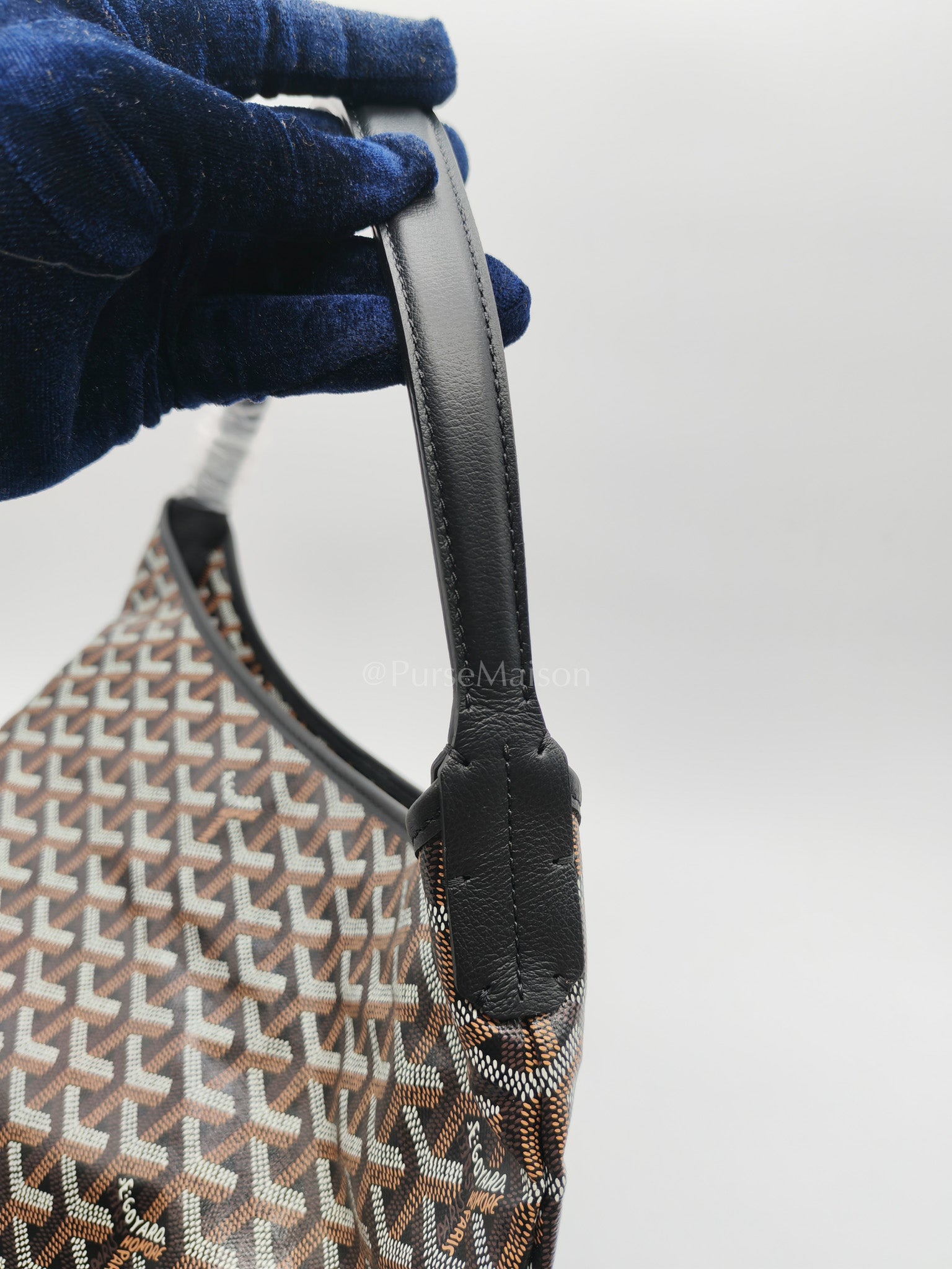 Boheme PM in Black Coeur Goyardine Canvas Hobo Bag | Purse Maison Luxury Bags Shop