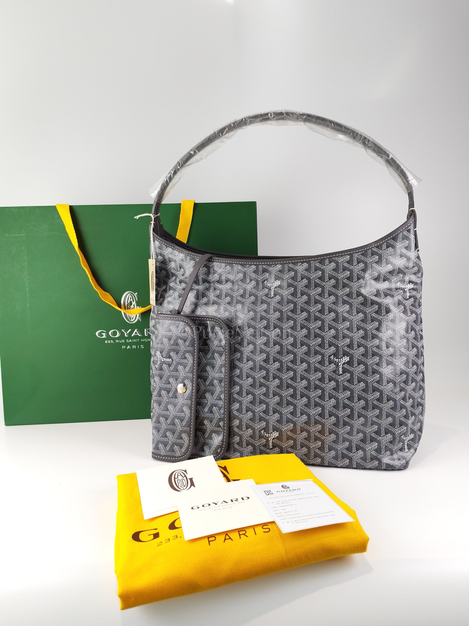 Boheme PM in Gray Goyardine Canvas | Purse Maison Luxury Bags Shop