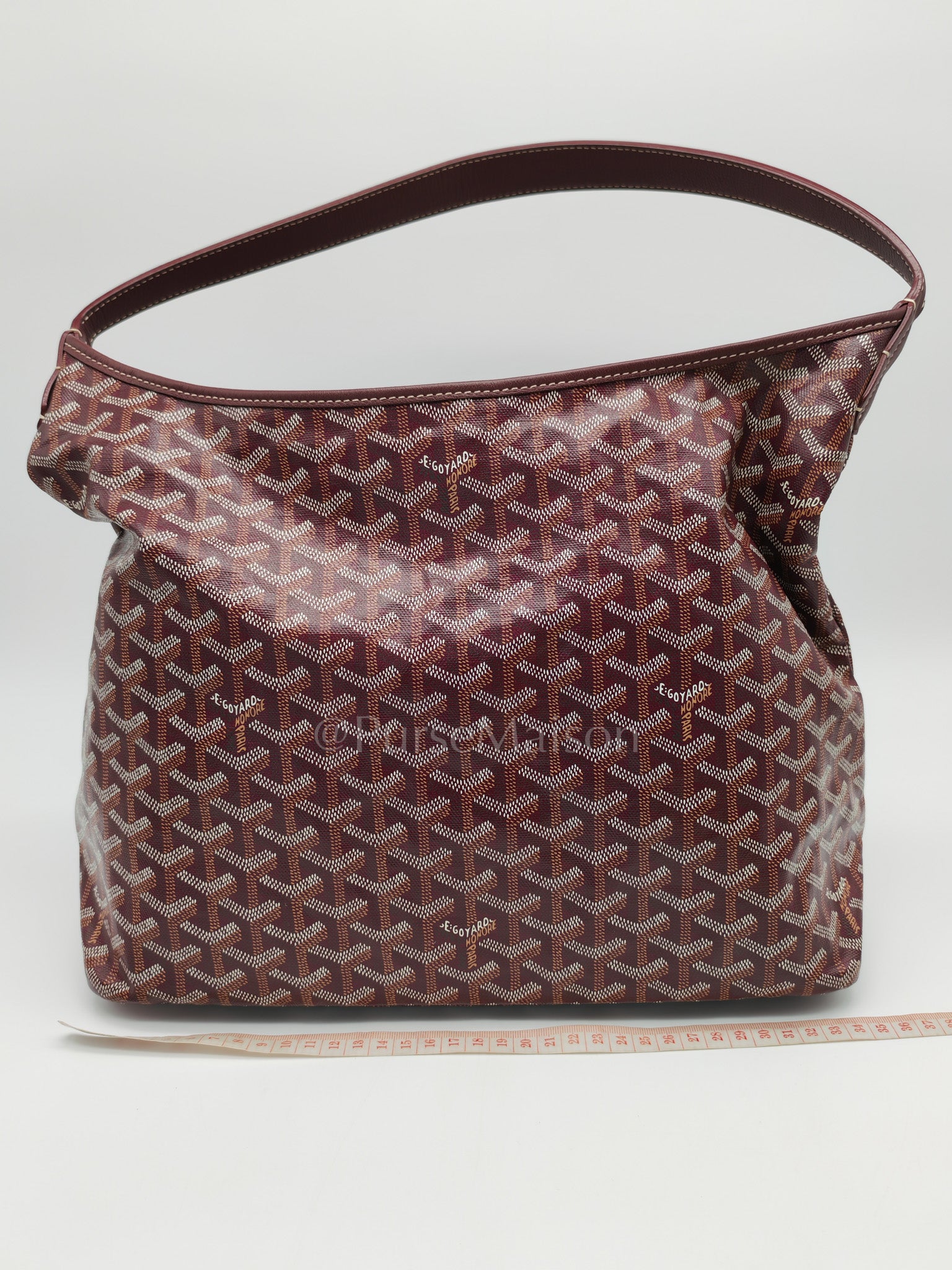 Boheme Hobo Bag PM in Burgundy Goyardine Goated Canvas
