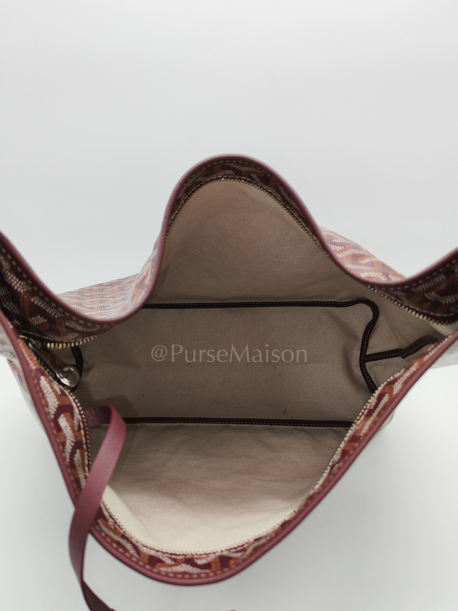 Boheme Hobo Bag PM in Burgundy Goyardine Goated Canvas