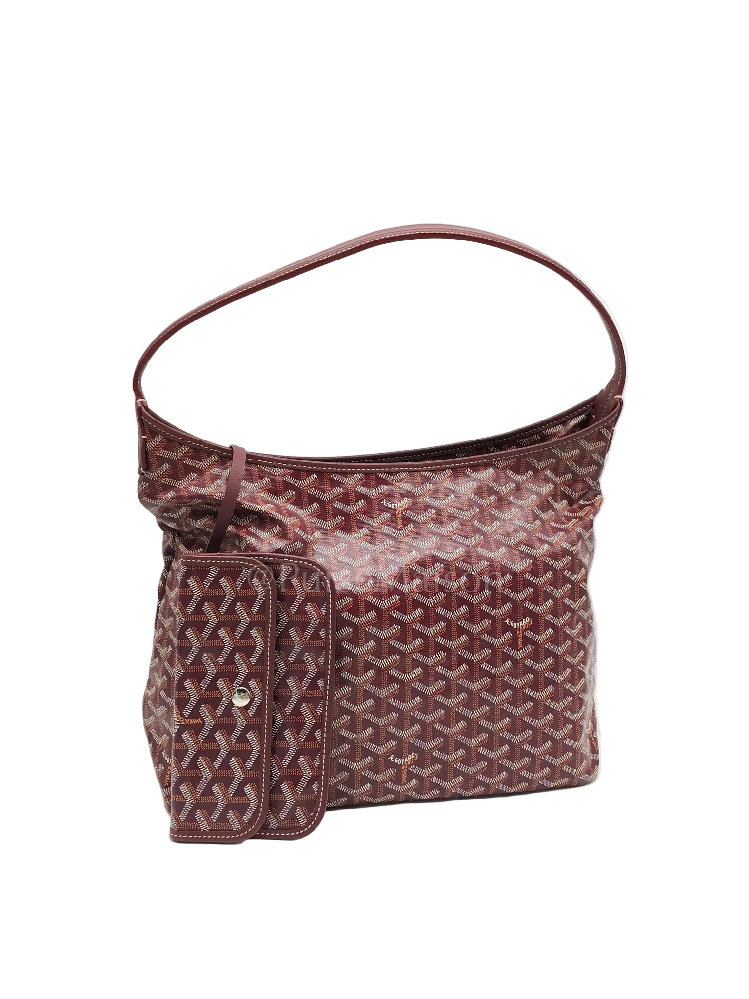 Boheme Hobo Bag PM in Burgundy Goyardine Goated Canvas