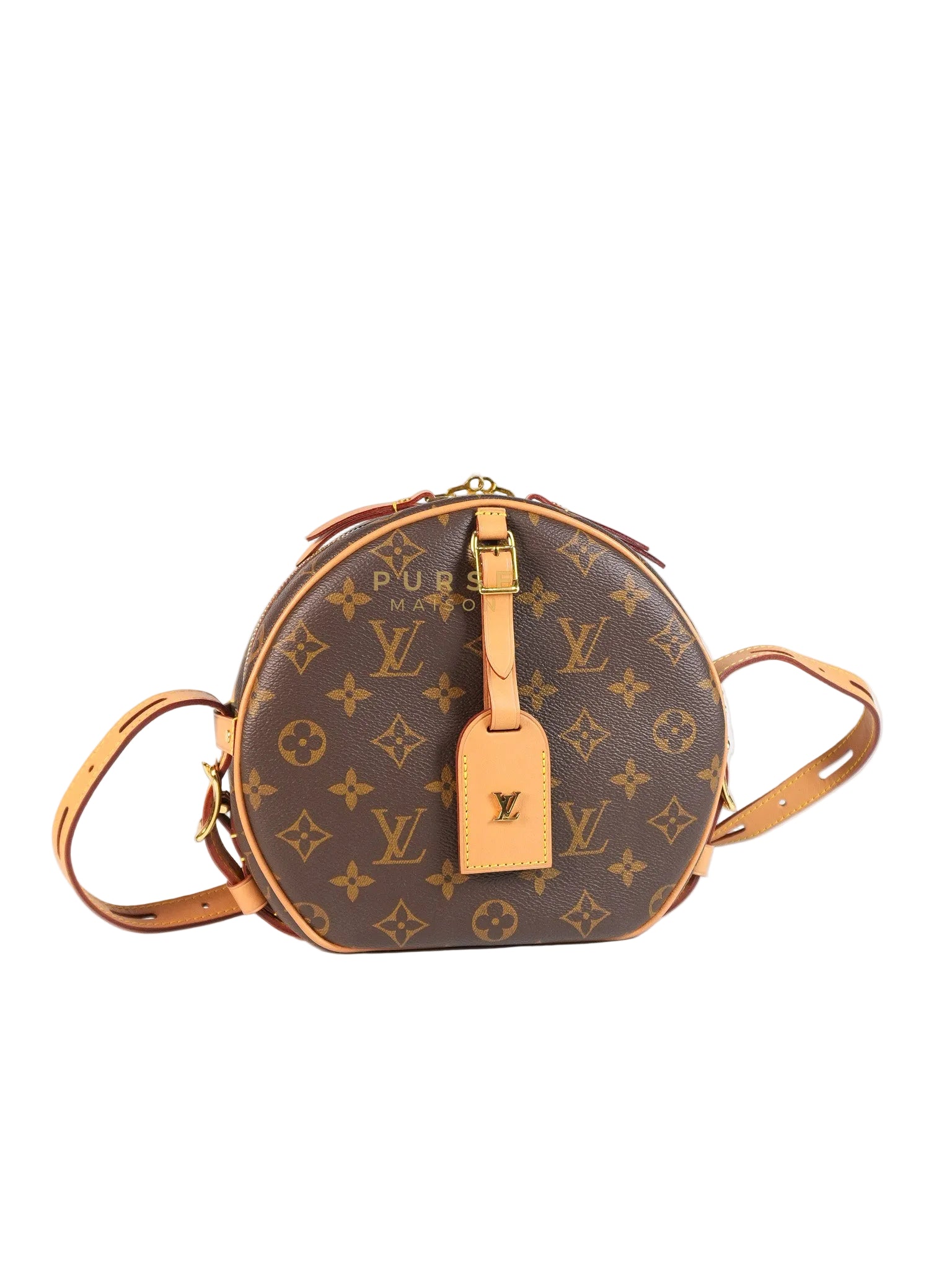 Boîte Chapeau Souple MM Bag in Monogram Canvas & Gold Hardware (Date Code: DU4200) | Purse Maison Luxury Bags Shop